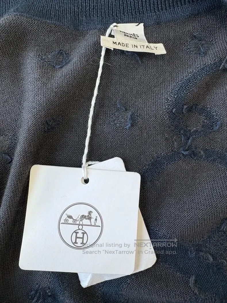 Hermes Hermes Navy blue and dark grey round neck single-breasted Size XXS / US 00 / IT 34 - 8 Thumbnail