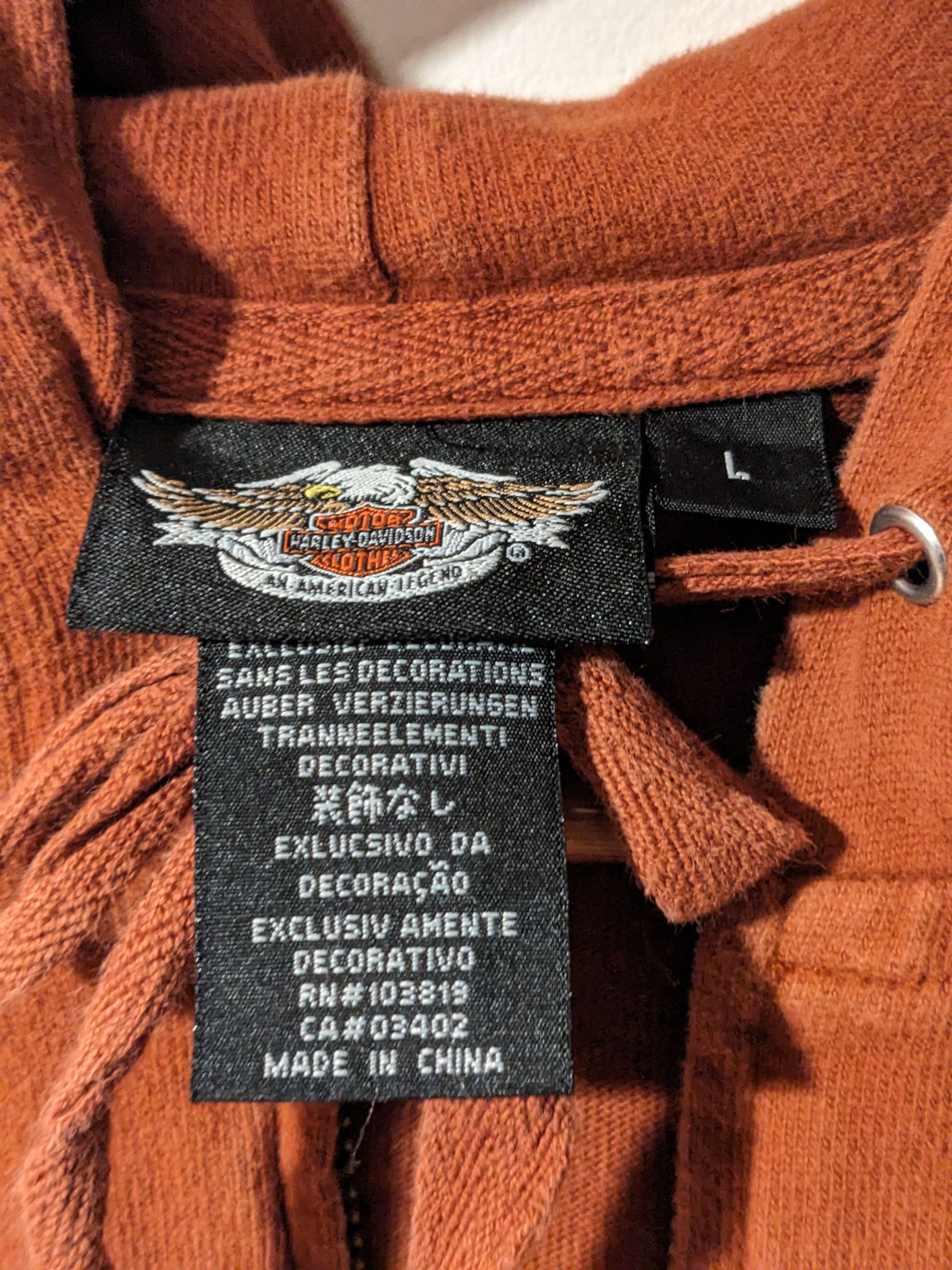 Harley Davidson × Vintage Vintage Y2K Harley Davidson Motorcycle Large Full Zip Hoodie Size L / US 10 / IT 46 - 4 Thumbnail