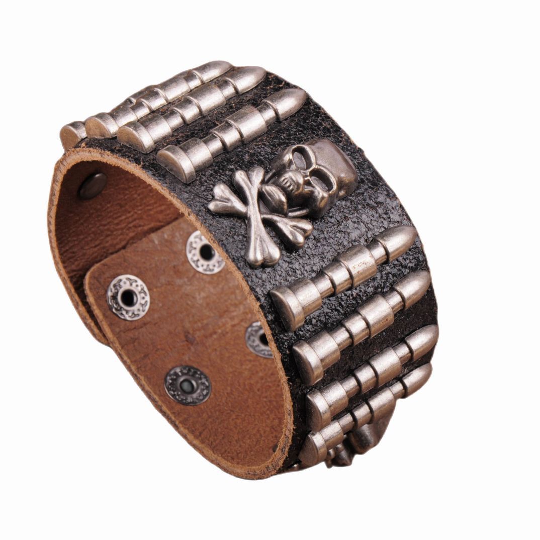 Japanese Brand Black rock army bullet studded wristband Size ONE SIZE - 1 Preview