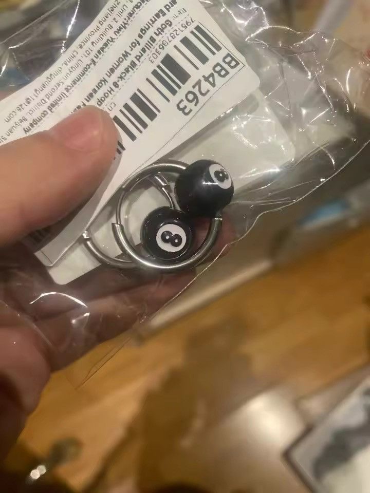 Jewelry Mini 8 Ball Billiard Eaering Size ONE SIZE - 2 Thumbnail
