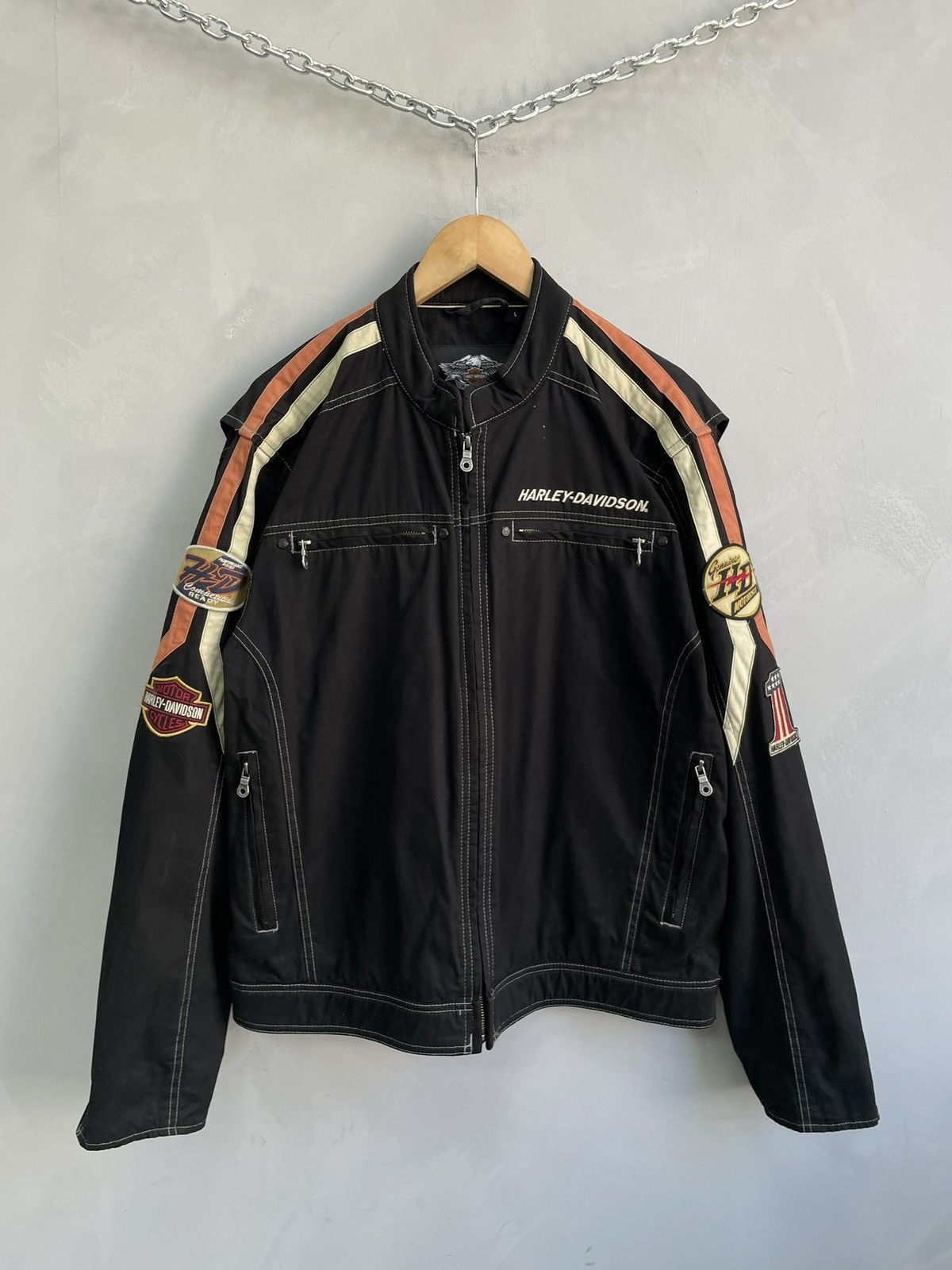Racing moto harley davidson jacket y2k hype