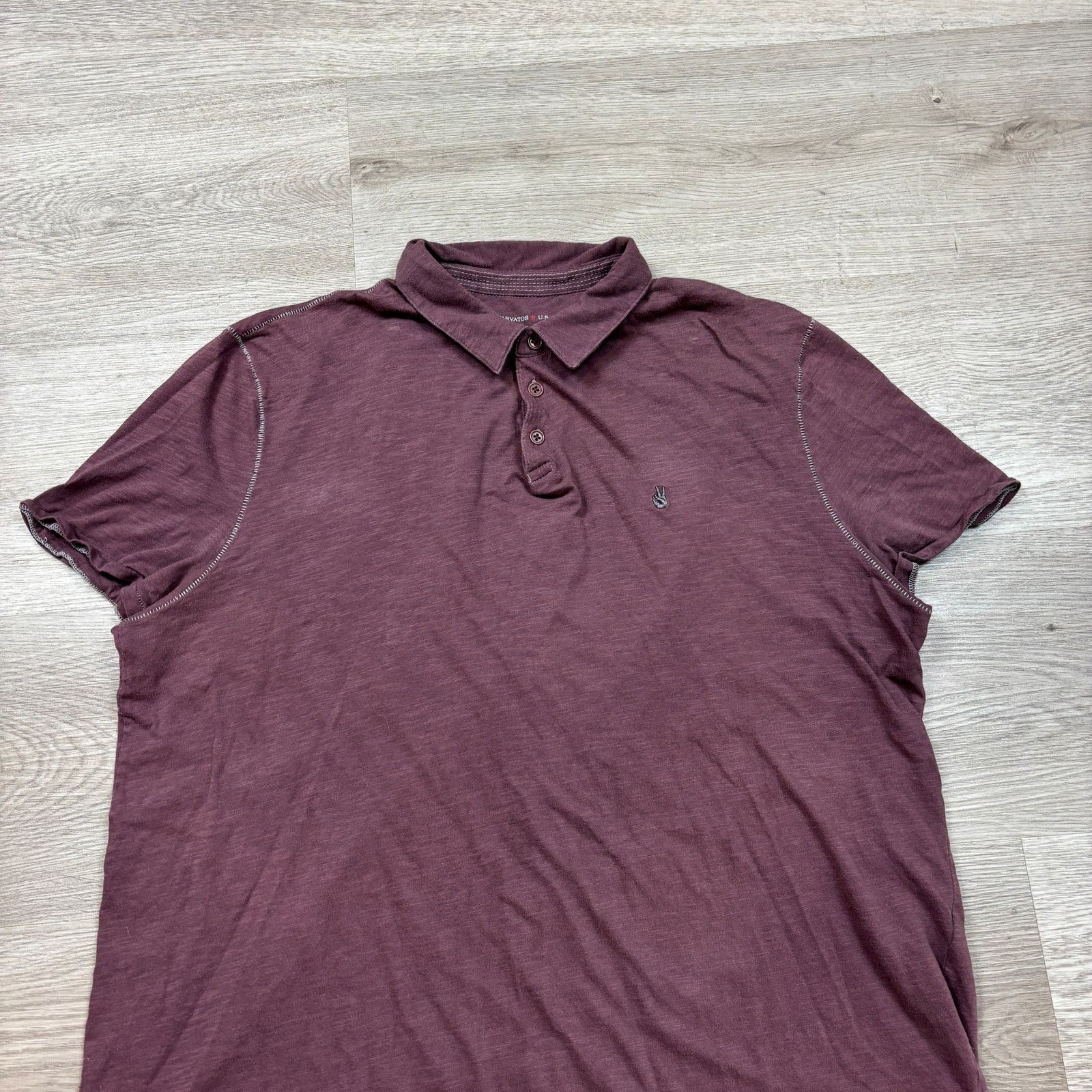 John Varvatos John Varvatos Star USA Cotton Slub Polo Shirt Men's 2XL Size US XXL / EU 58 / 5 - 2 Thumbnail
