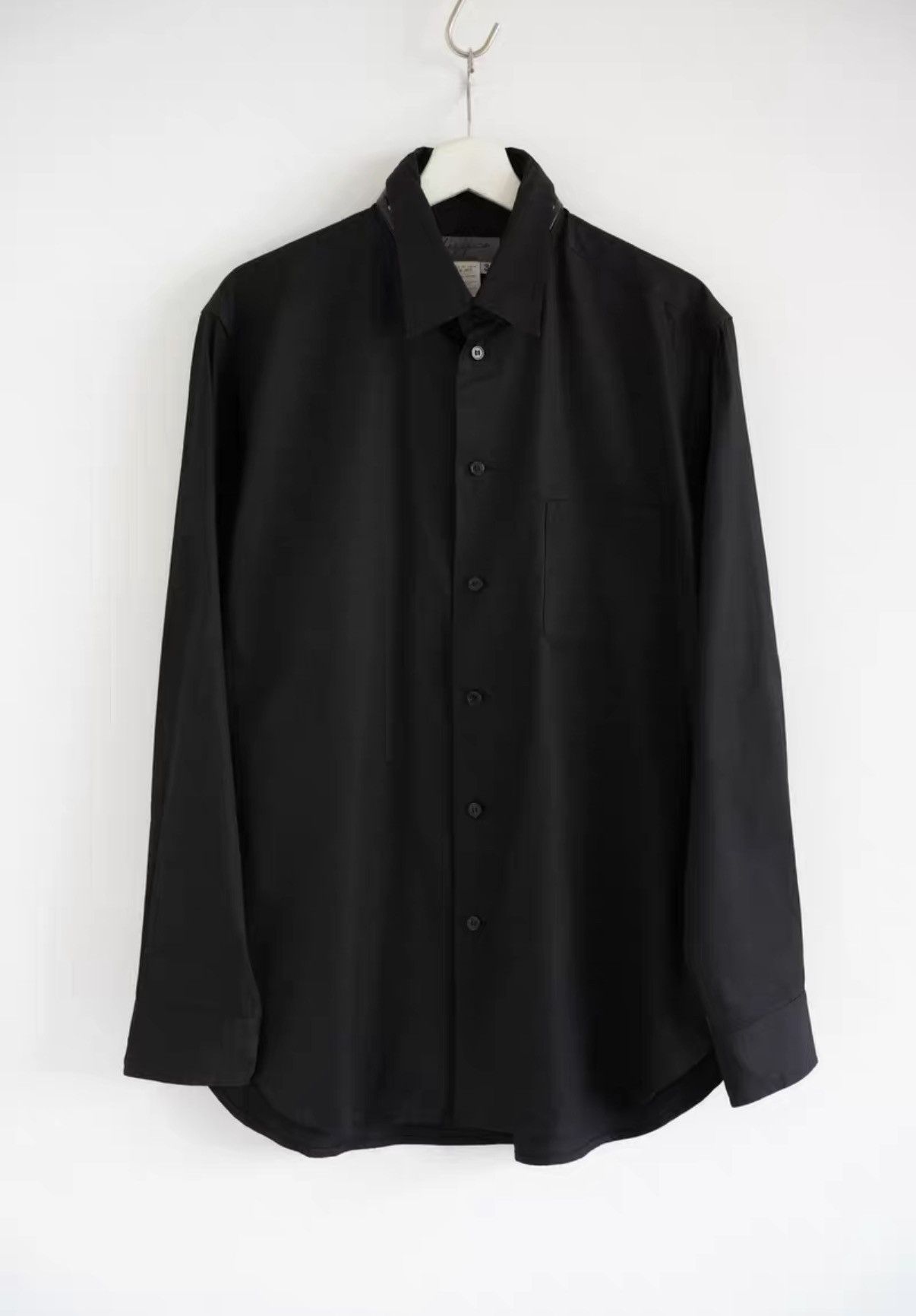 Yohji Yamamoto Yohji Yamamoto 08aw Slogan Leather Collar Shirt K4 Size US L / EU 52-54 / 3 - 1 Thumbnail