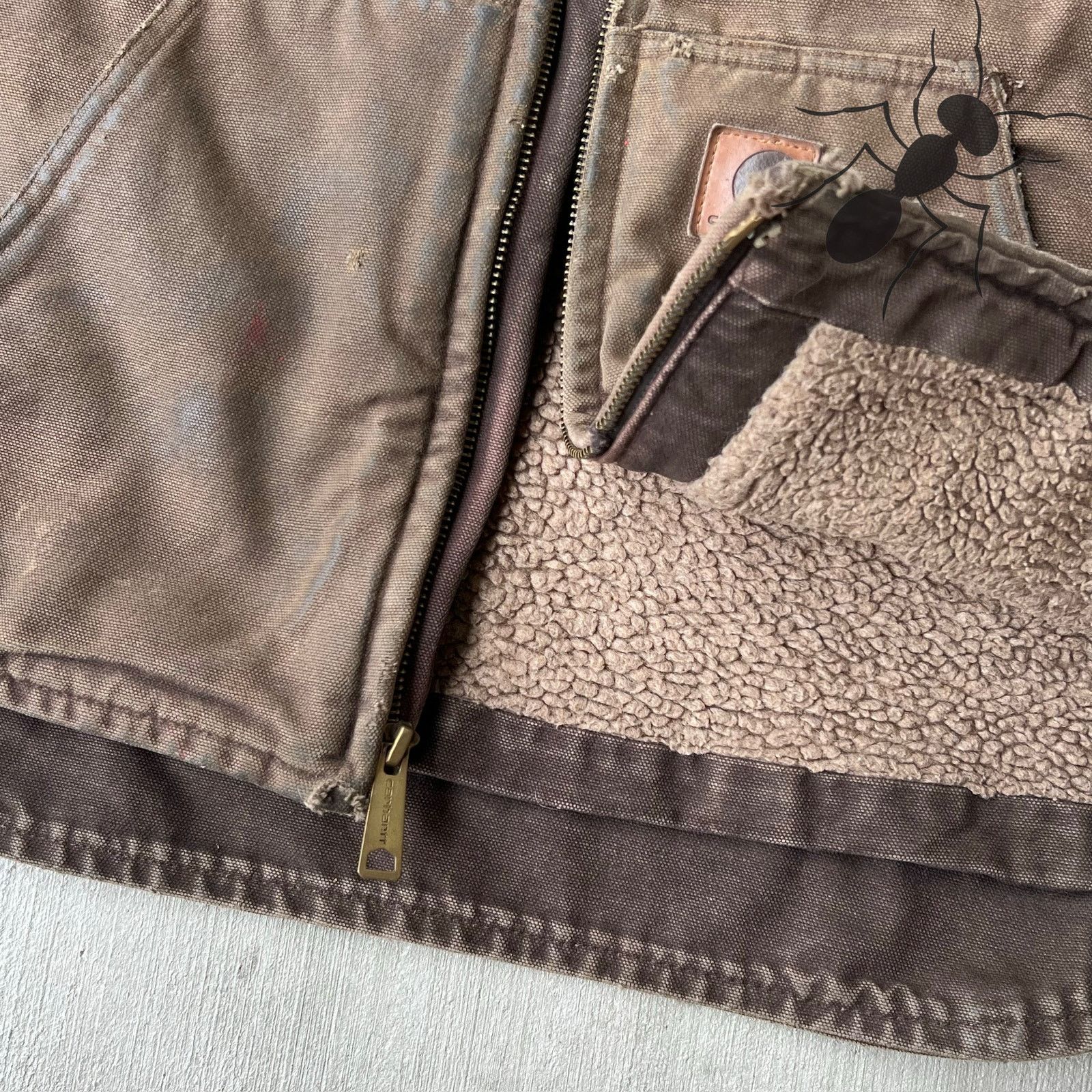 Carhartt × Vintage Carhartt V33 DKB faded brown work wear vest Size US M / EU 48-50 / 2 - 5 Thumbnail