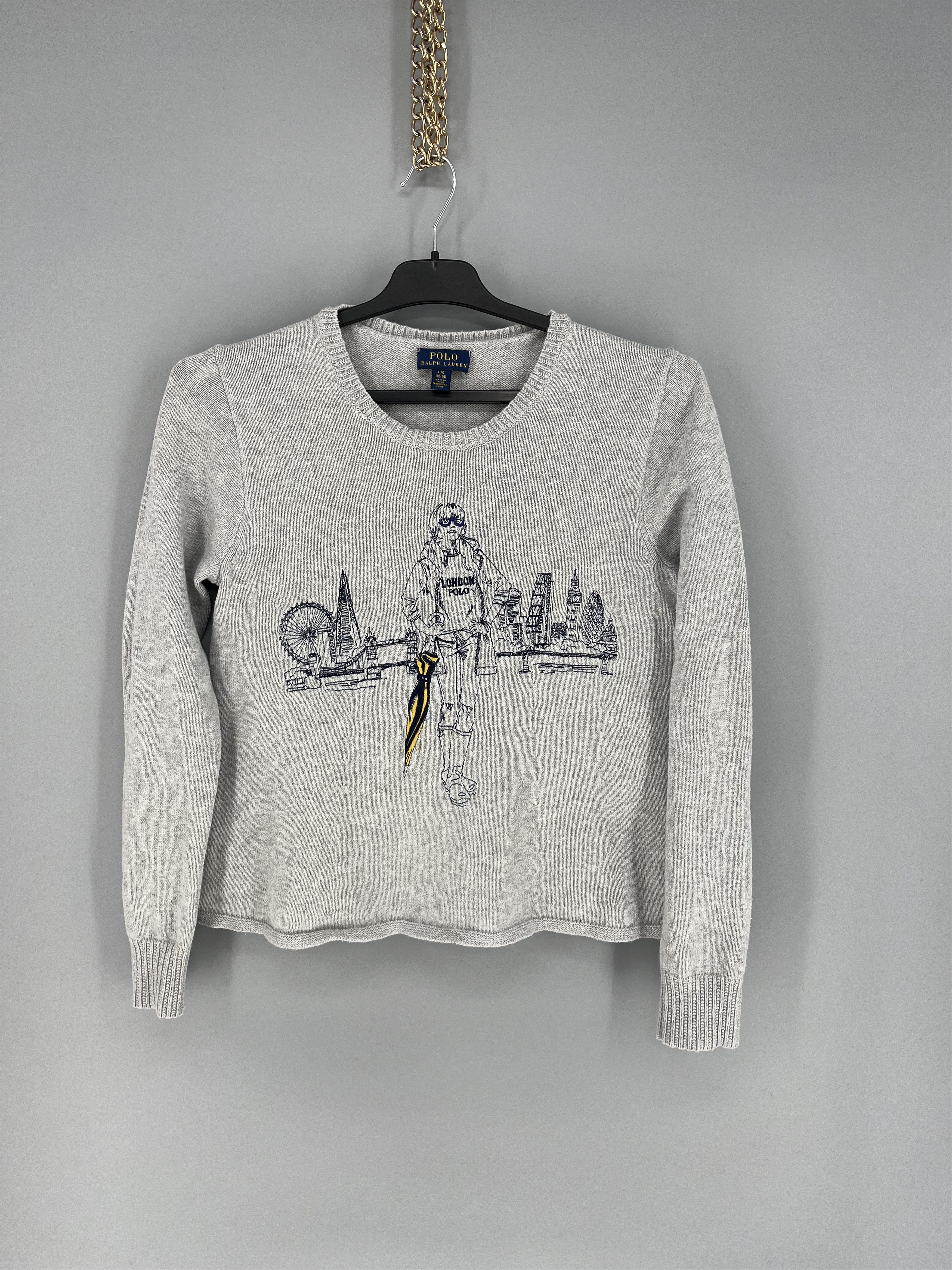 Polo Ralph Lauren Vintage 90s Polo Ralph Lauren London Sexy Girl Sweater Size S / US 4 / IT 40 - 1 Thumbnail
