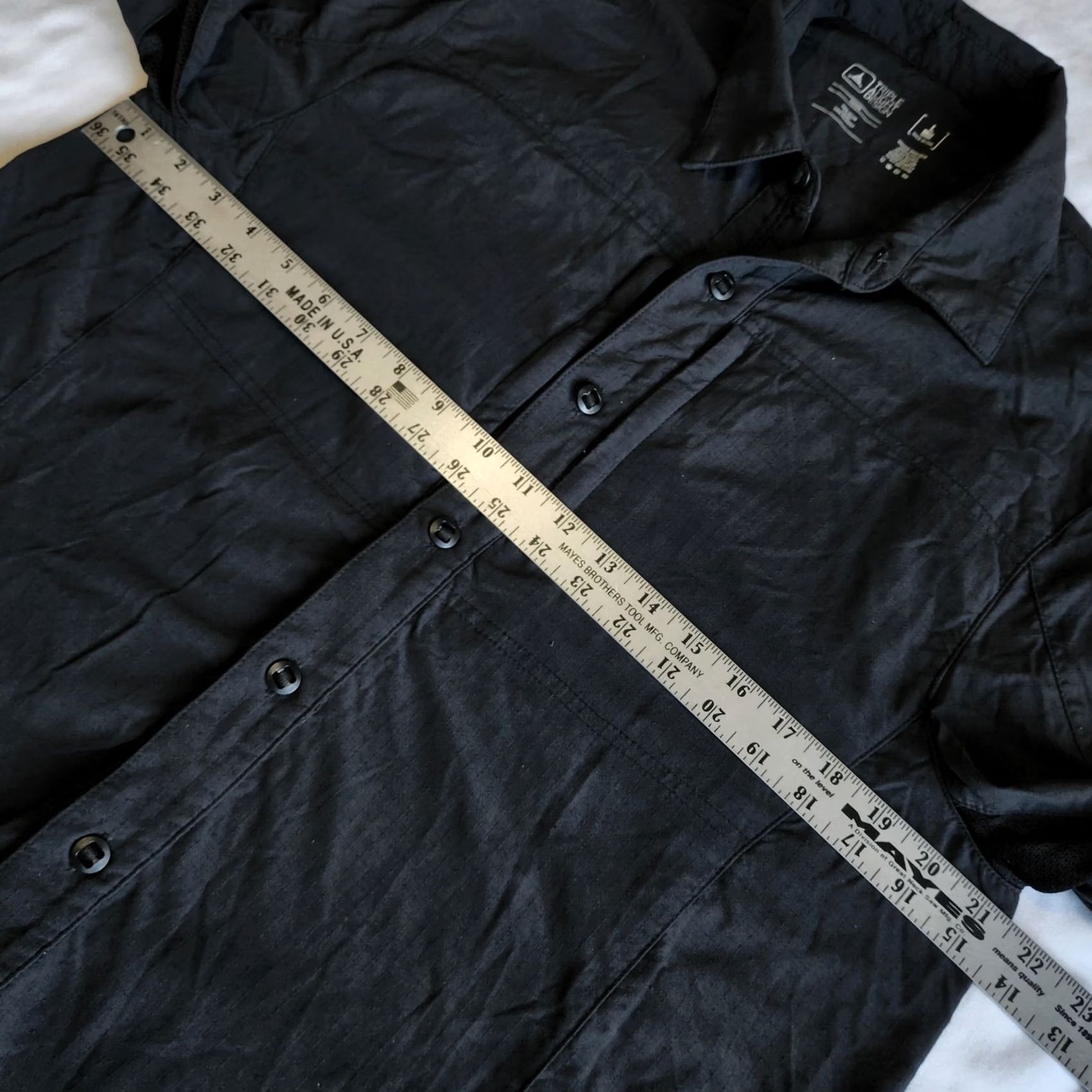 Vintage Triple Aught Design TAD T00906 Mens L Black Nylon Tactical Field Button-up Shirt Size US L / EU 52-54 / 3 - 5 Thumbnail