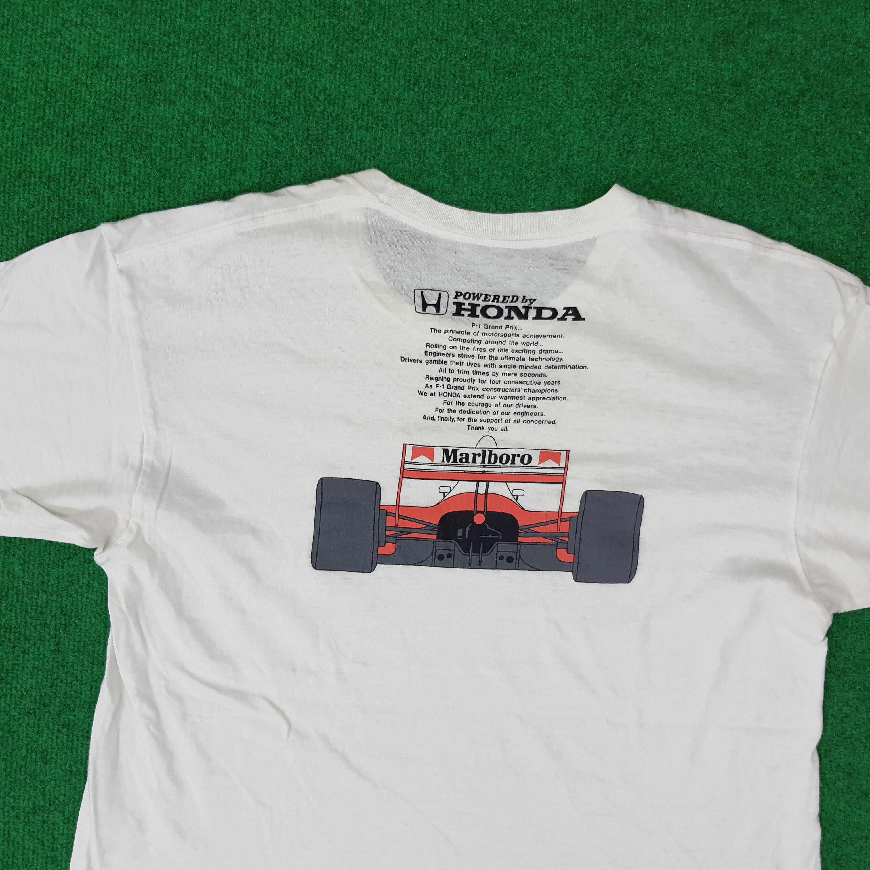 Honda Vinatge Honda x Marlboro Formula 1 90s F-1 Tshirt C259N59 Size US L / EU 52-54 / 3 - 4 Thumbnail