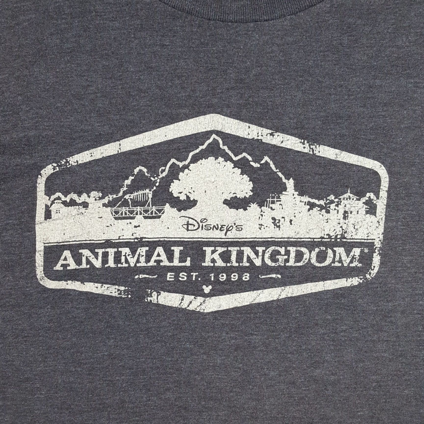 Disney VINTAGE Disney T-Shirt Animal Kingdom Cartoon Theme Park 90s Y2K Gray Medium Men’s Shirt Size US M / EU 48-50 / 2 - 2 Thumbnail
