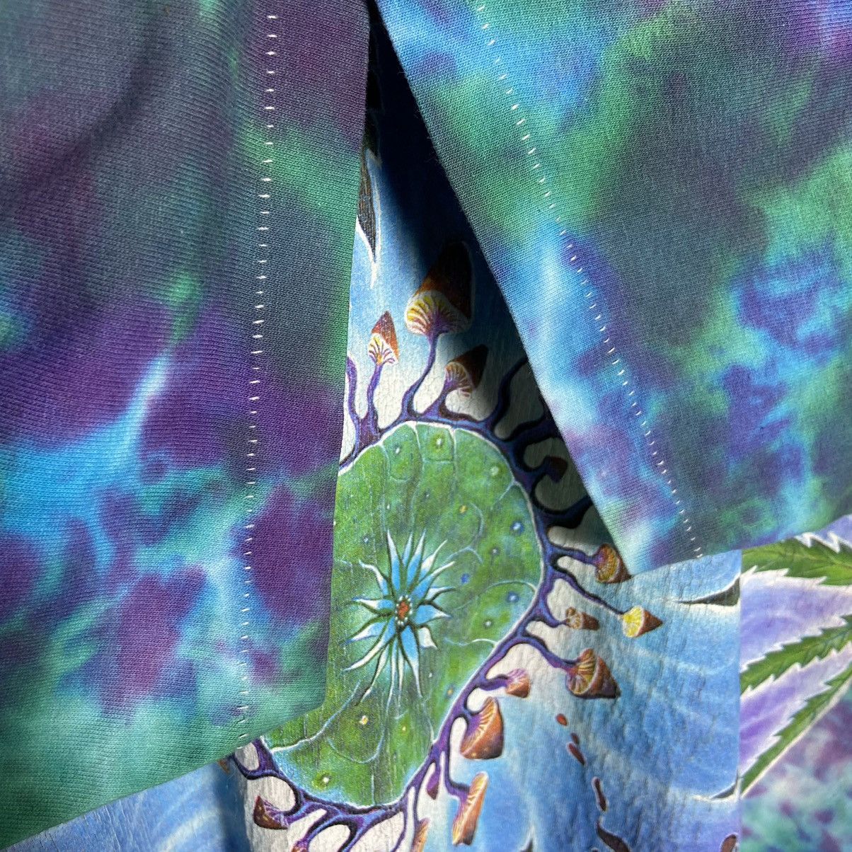Band Tees Vintage 90s Michael Mike Grateful Dead Weed Fractal Tee Size US XL / EU 56 / 4 - 3 Thumbnail