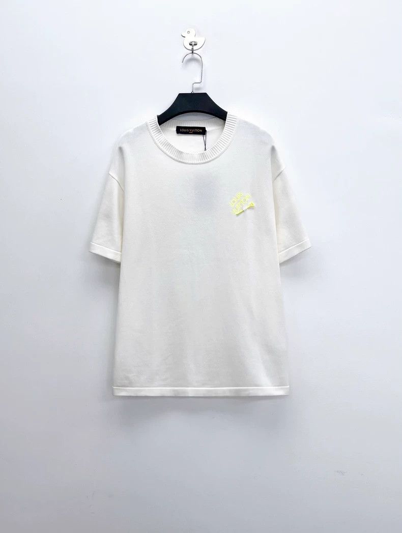 Louis Vuitton Louis Vuitton White pin monogram knit short sleeve Size US XS / EU 42 / 0 - 1 Thumbnail