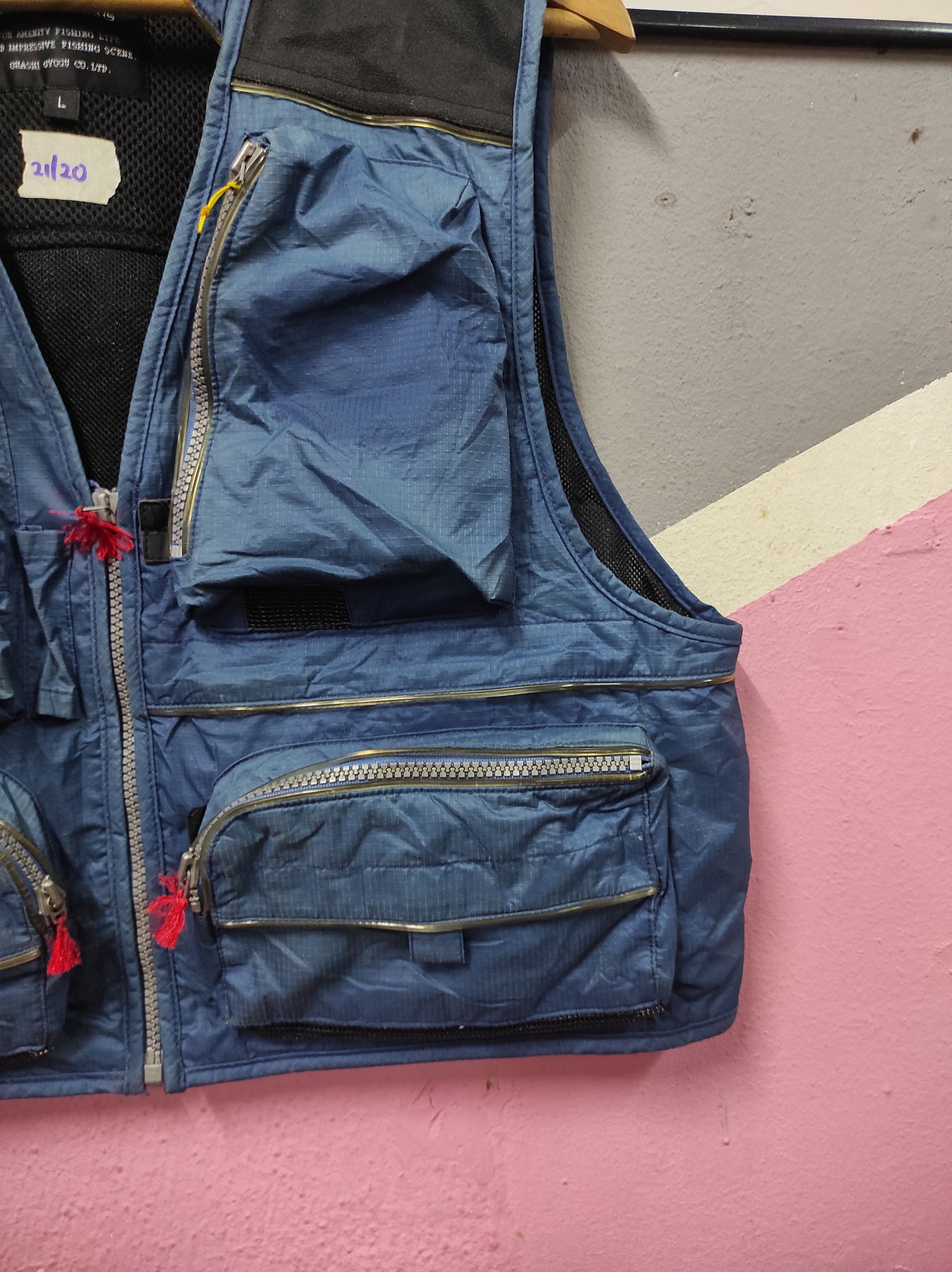 Japanese Brand SHIMOTSUKE MULTIPOCKET SUN FADED VEST JACKET Size US L / EU 52-54 / 3 - 4 Thumbnail