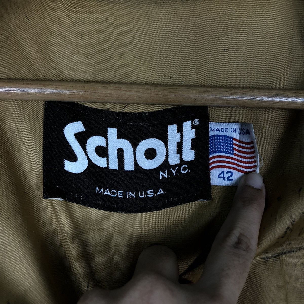 Schott 🔥VINTAGE SUEDE LEATHER JACKET FLY SCHOTT MADE IN USA Size US M / EU 48-50 / 2 - 18 Thumbnail