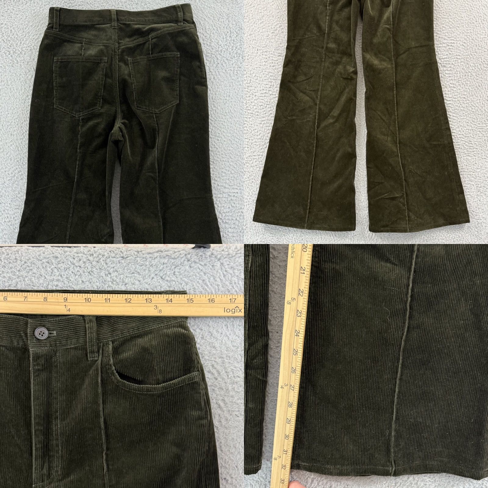 Polo Ralph Lauren VINTAGE Polo Ralph Lauren Pants Womens 4 Green Corduroy Flare Bell Bottoms Boho Shirt? Size 27" / US 4 / IT 40 - 8 Thumbnail