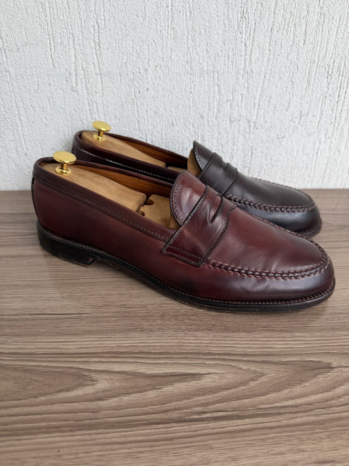 Alden 986 shell cordovan penny loafers Size US 11.5 / EU 44-45 - 3 Thumbnail