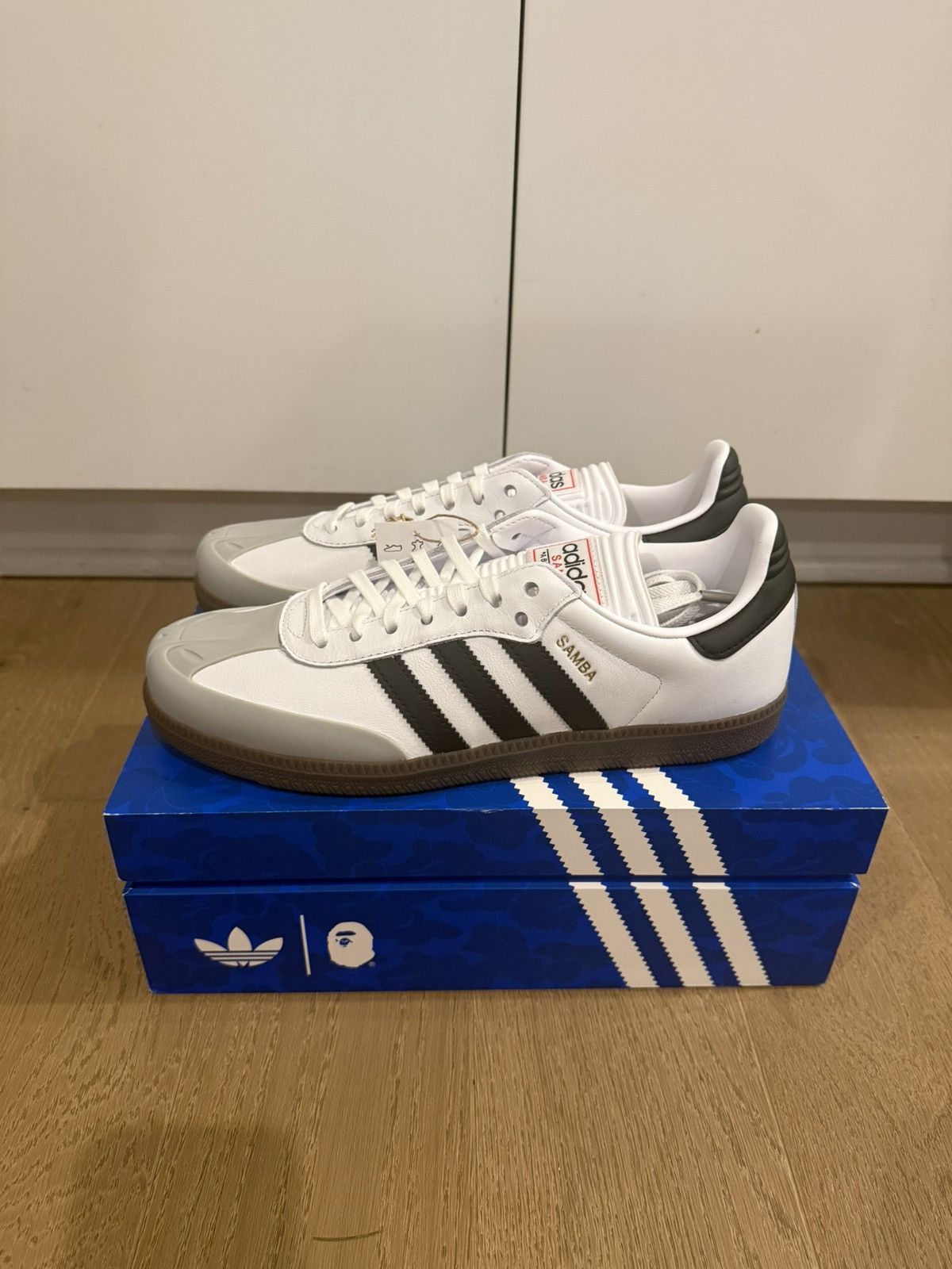 Adidas × Bape Men's Adidas x BAPE Samba | Size 8.5 | White Black Gum m Size US 8.5 / EU 41-42 - 3 Thumbnail