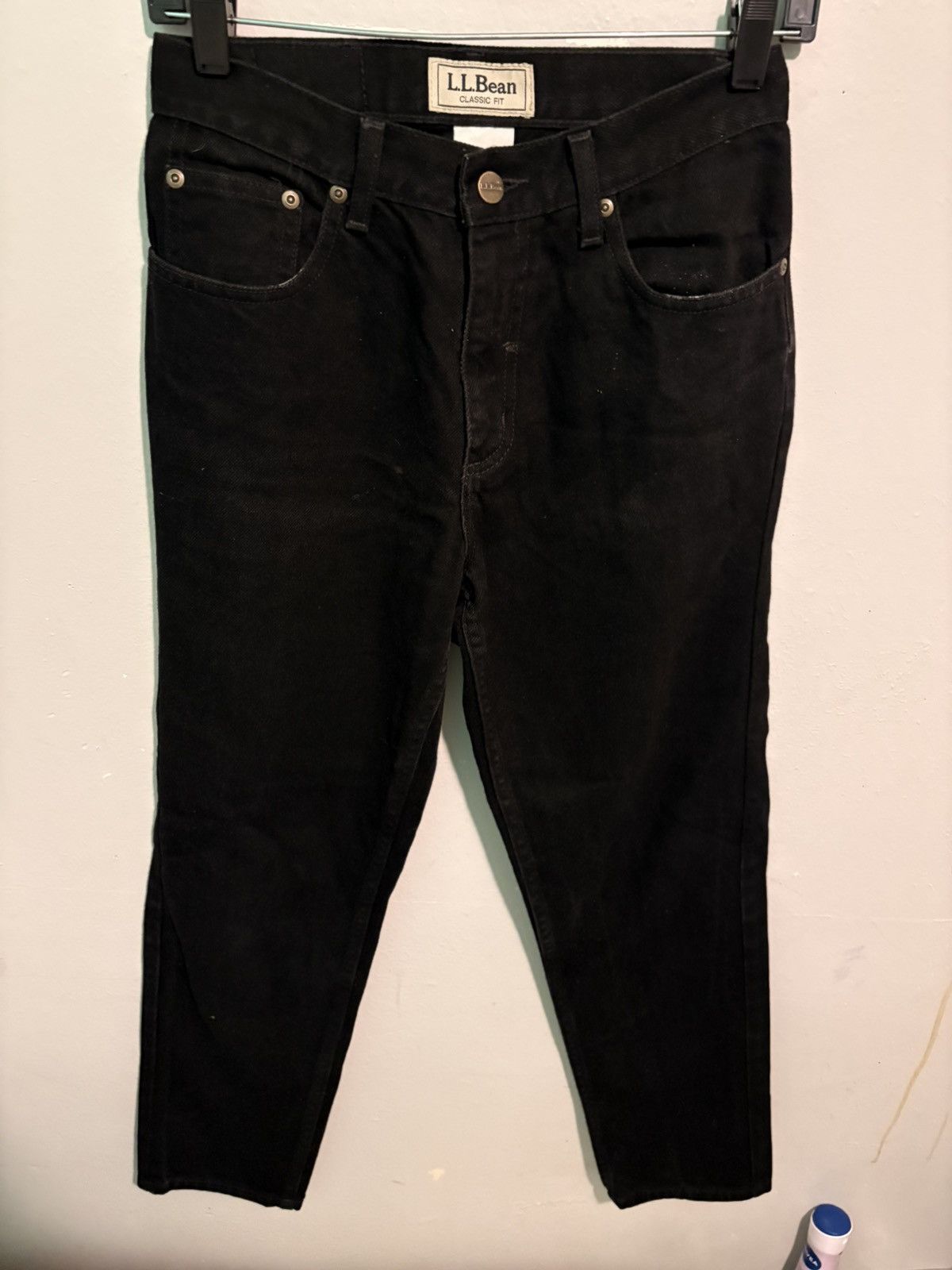 L.L. Bean Vintage L.L. Bean black jeans, size 4 regular. Size US 29 - 3 Thumbnail
