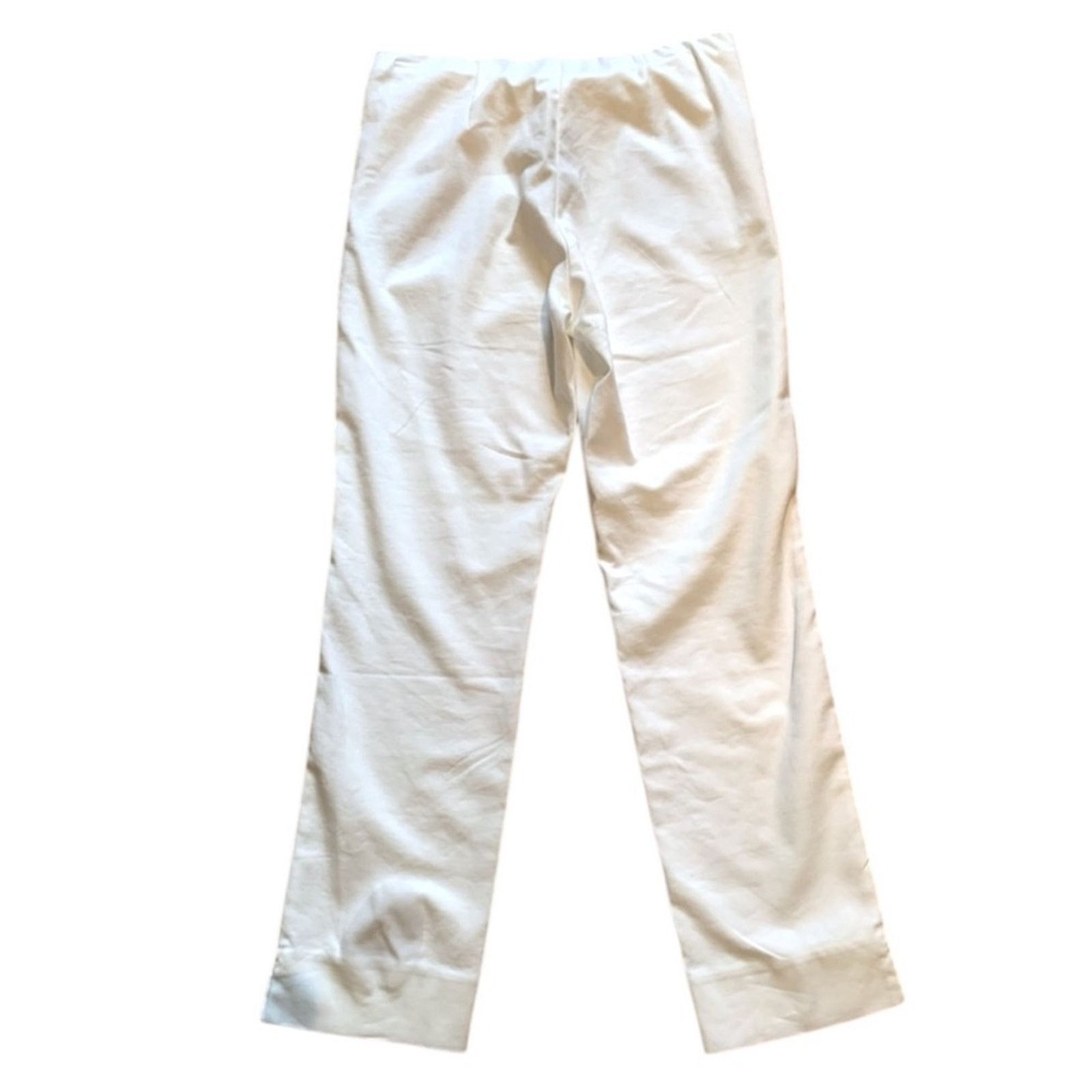 J. Jill J.Jill White Essential Cotton Stretch Pants Size Womens 28 Size 28" / US 6 / IT 42 - 3 Thumbnail