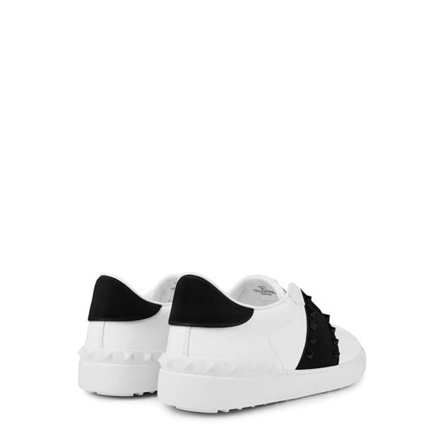 Valentino o1g2r1mq0824 Rockstud Leather Low Sneakers in Bianco Nero Size US 12 / EU 45 - 4 Thumbnail