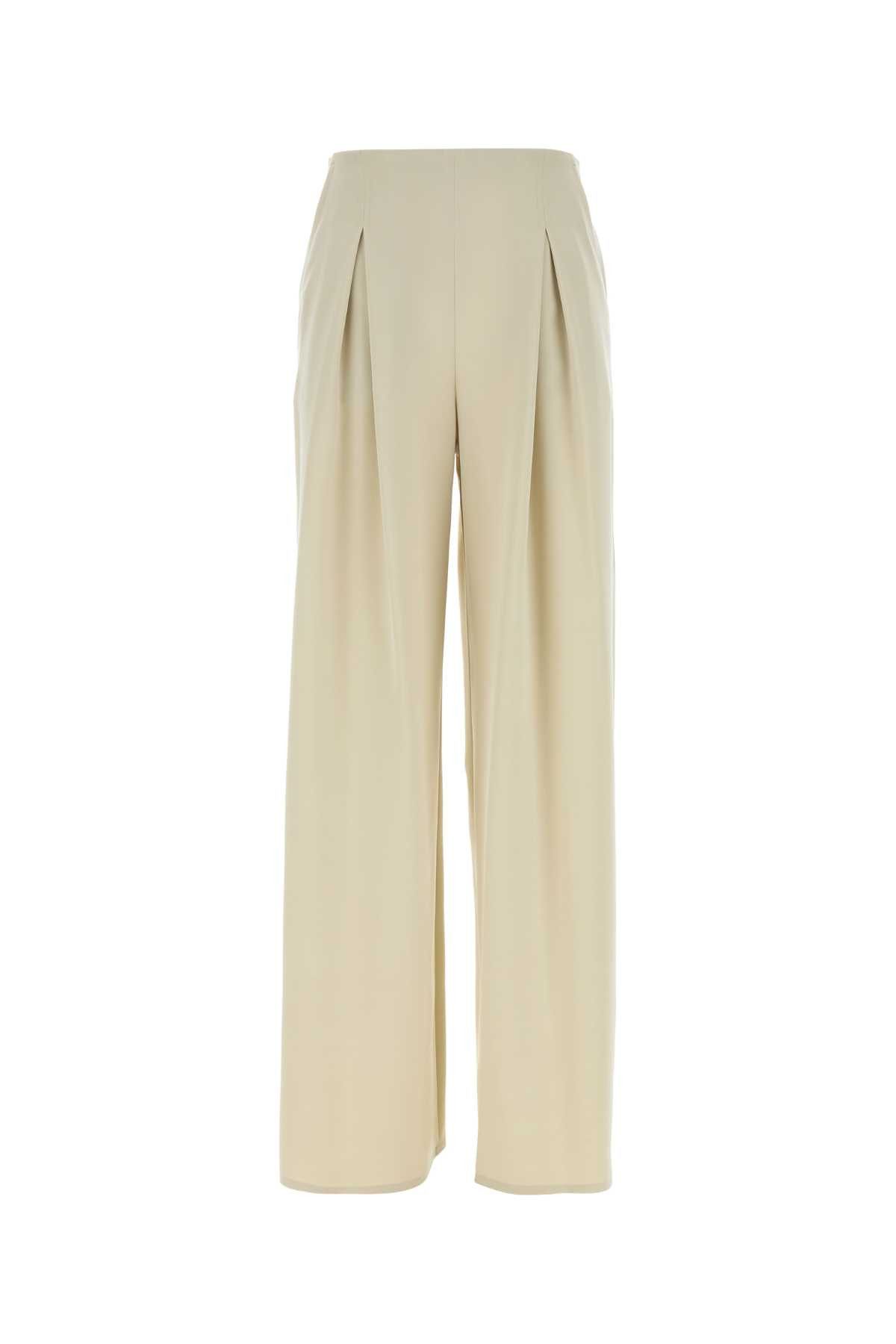 Max Mara Ivory Stretch Satin Palude Palazzo Pant Size 28" / US 6 / IT 42 - 1 Thumbnail