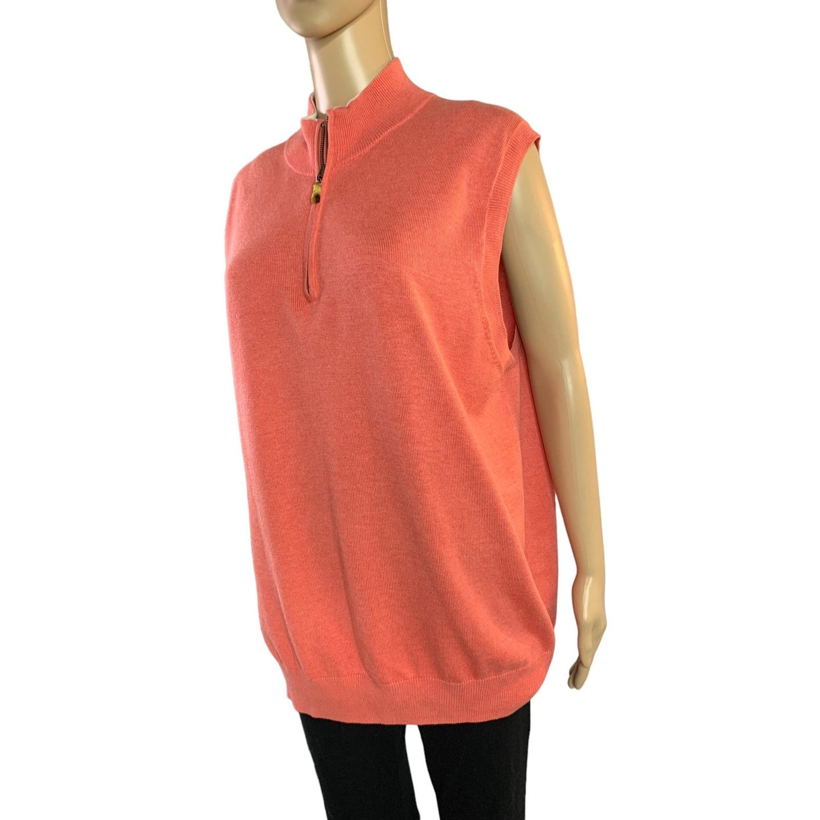 Peter Millar Peter Millar Mens Sz L 1/4 Zip Golf Vest Silk Cashmere Blend Size US L / EU 52-54 / 3 - 4 Thumbnail