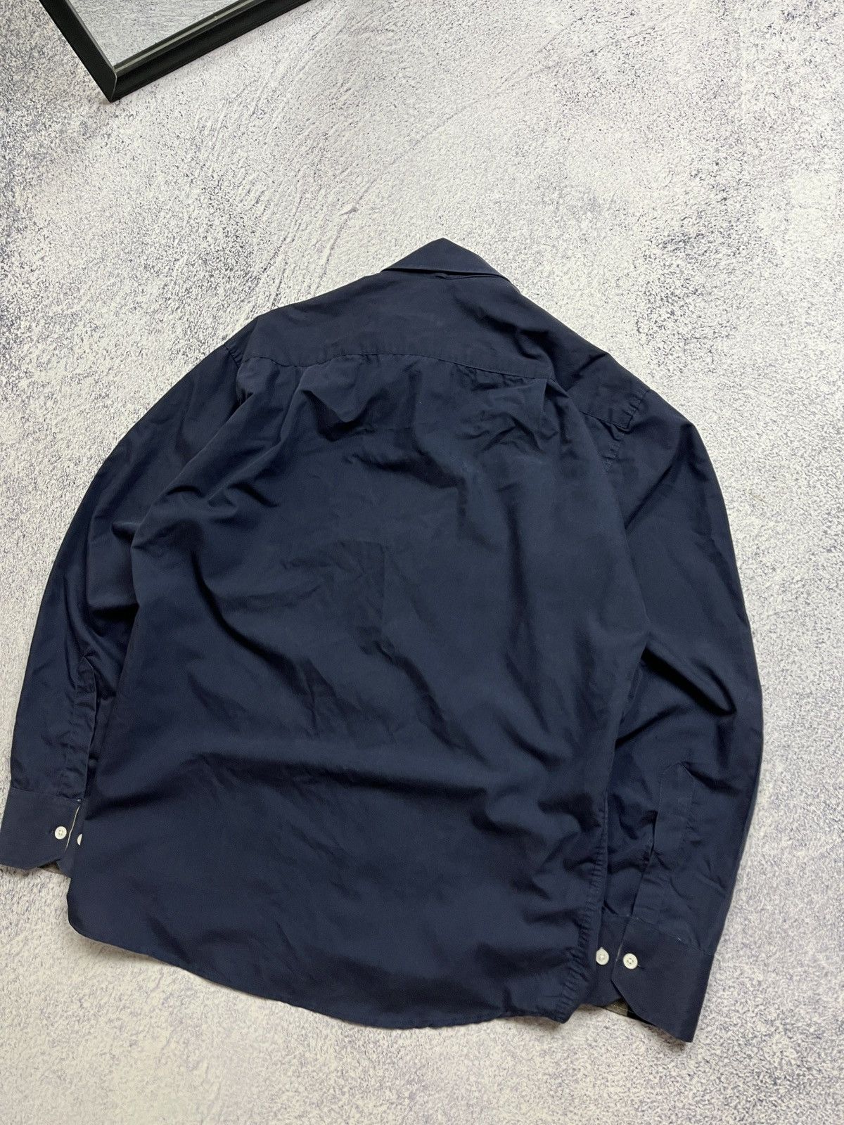 Burberry × Vintage Vintage Burberry Brit Nova Check Navy Button Up Shirt M Size US M / EU 48-50 / 2 - 8 Thumbnail