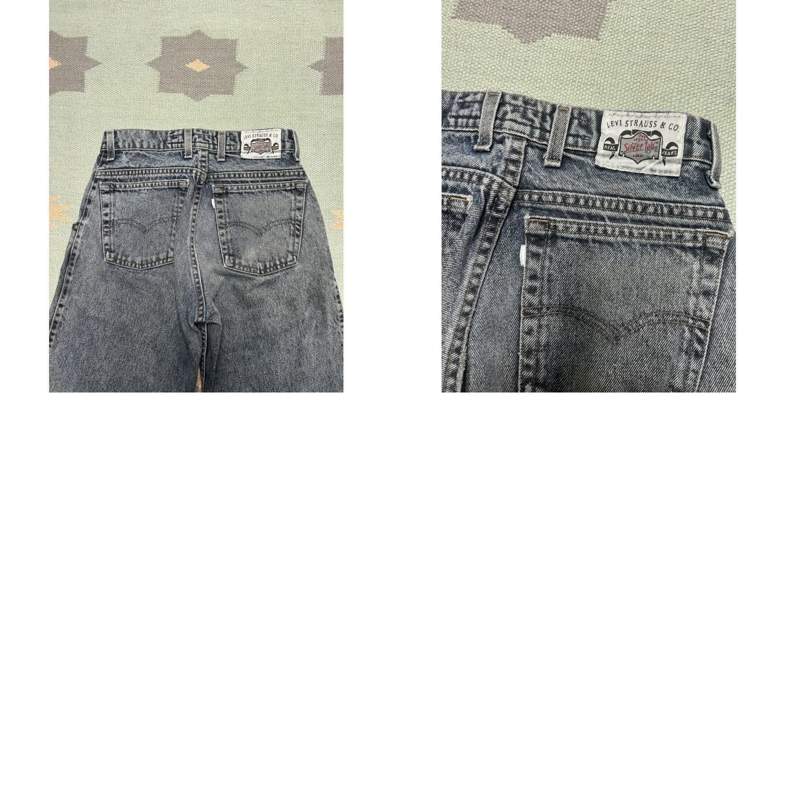 Levi's VINTAGE Levi’s Silvertab Jeans Dark Wash Tapered Distressed USA 27x33 Jeans Men Blue 80s 90s Size US 27 - 9 Thumbnail