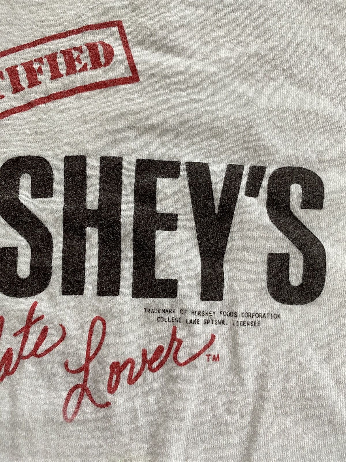 Hanes Vintage 80’s Hershey Chocolate Lover Single Stitch Thin Tee Size US L / EU 52-54 / 3 - 4 Thumbnail