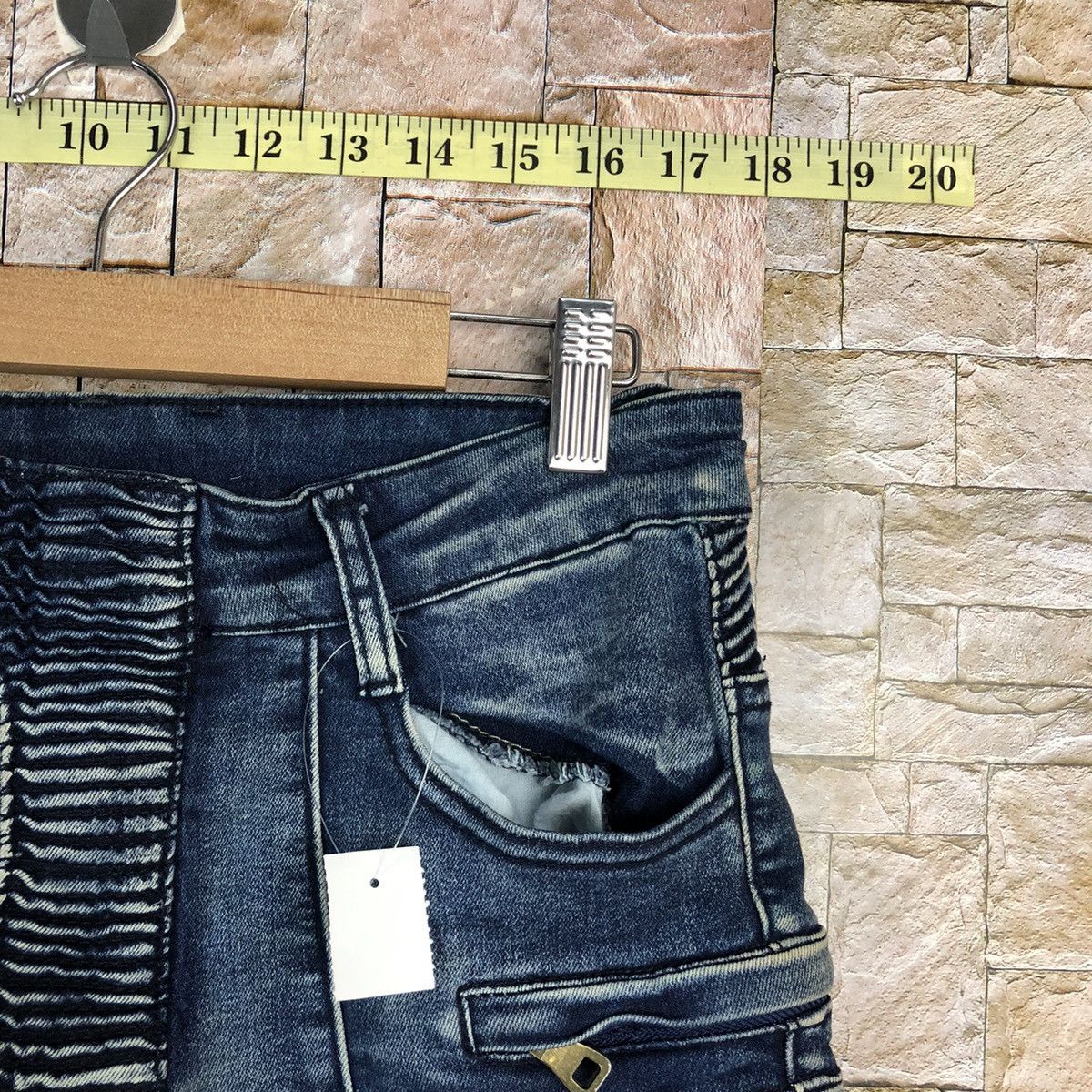 Japanese Brand Japan faded Blue Slim Fit bikers denim Jeans #A741 Size 26" / US 2 / IT 38 - 8 Thumbnail