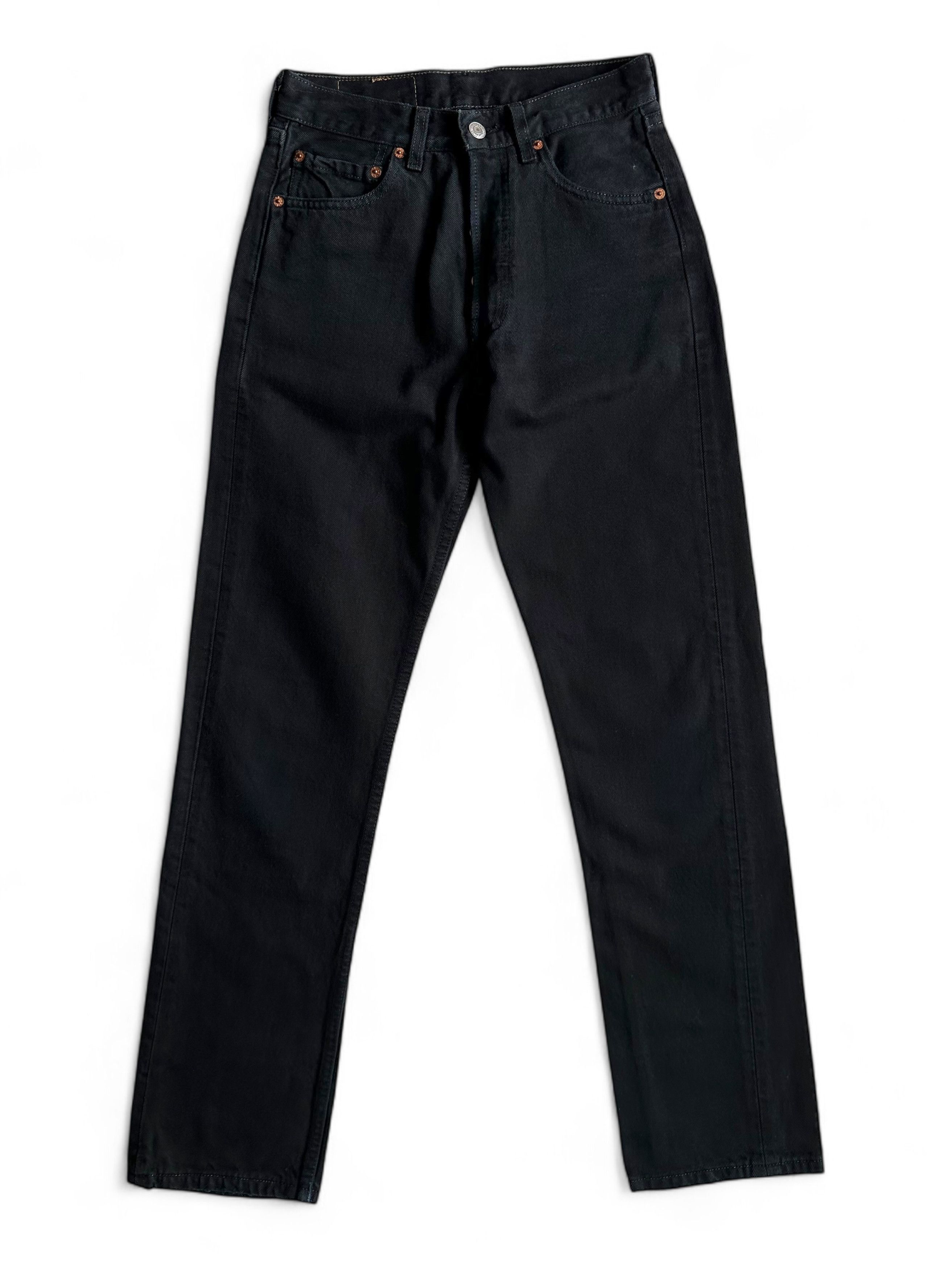 Levi's × Vintage Vintage 90's Made in USA Levi's Black Straight Jeans Size 28" / US 6 / IT 42 - 1 Thumbnail