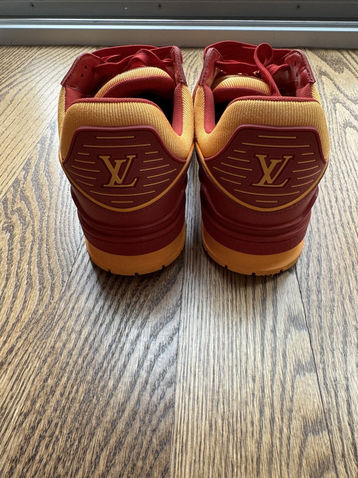 Louis Vuitton Louis Vuitton LV Trainer Virgil Abloh Red Orange 9.5 Size US 9.5 / IT 39.5 - 4 Thumbnail