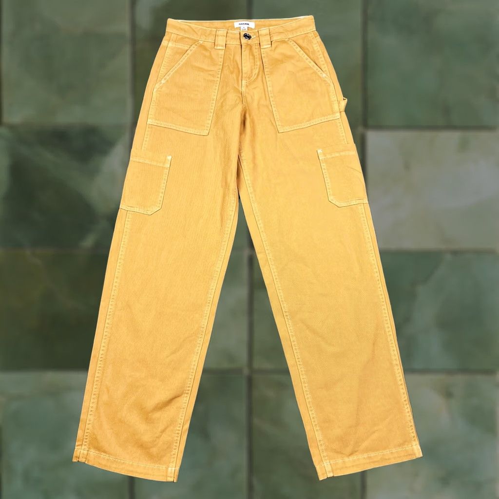 Garage Garage Yellow Dani Cargo Carpenter Straight Leg Baggy Pants Women's Size 0 Jeans Pants Slim Fit Cargo Pockets 80s 90s Grunge Retro Vintage? Size 28" / US 6 / IT 42 - 1 Thumbnail