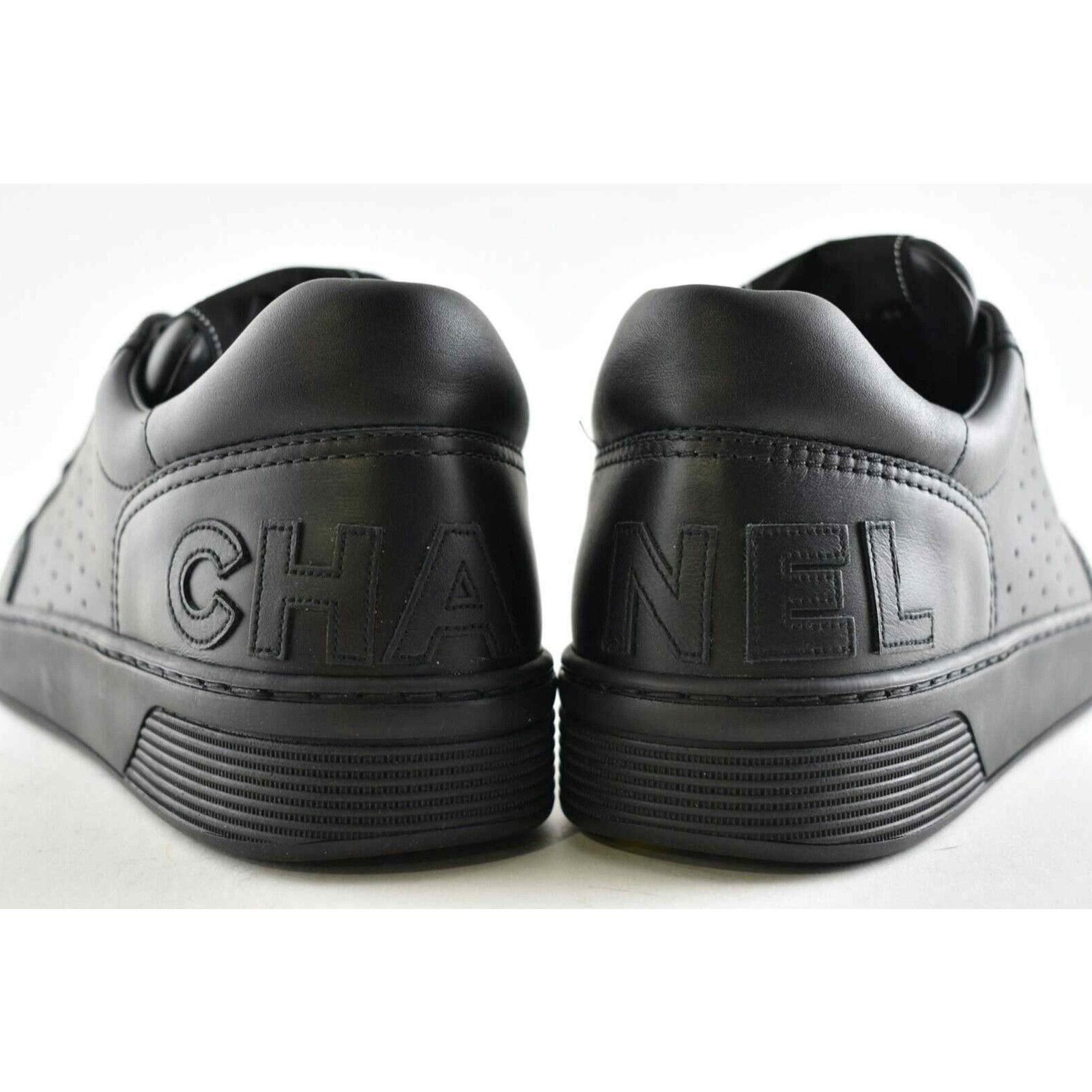 Chanel Chanel Leather Lace Up Tie Low Top Trainer Sneaker 44 11 Size US 11 / EU 44 - 9 Thumbnail