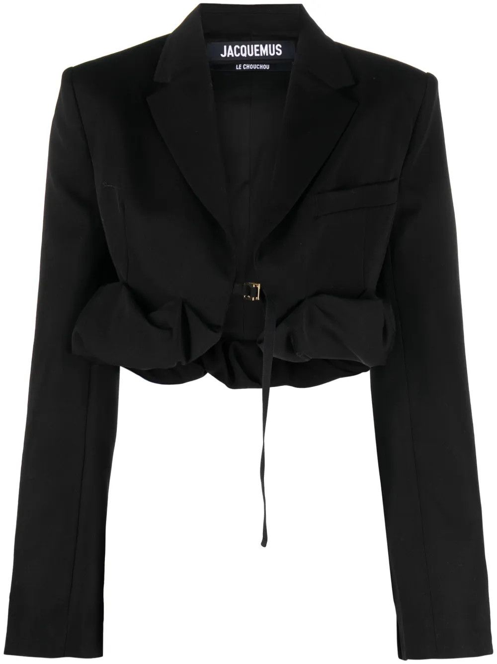 Jacquemus o1mle0325 La Veste Croissant Cropped Blazer in Black Size M / US 6-8 / IT 42-44 - 1 Thumbnail