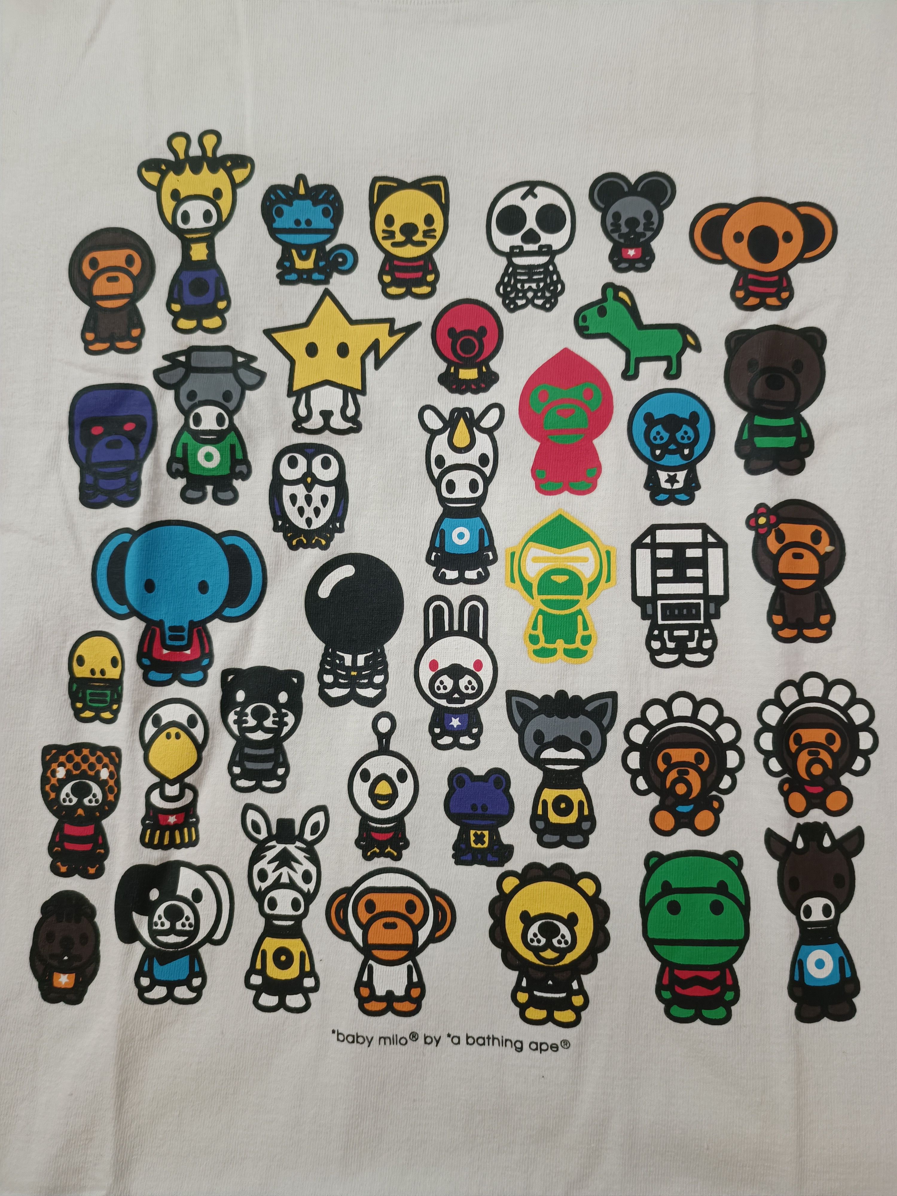 Bape A Bathing Ape Babymilo All Character T Shirt Size US M / EU 48-50 / 2 - 3 Thumbnail