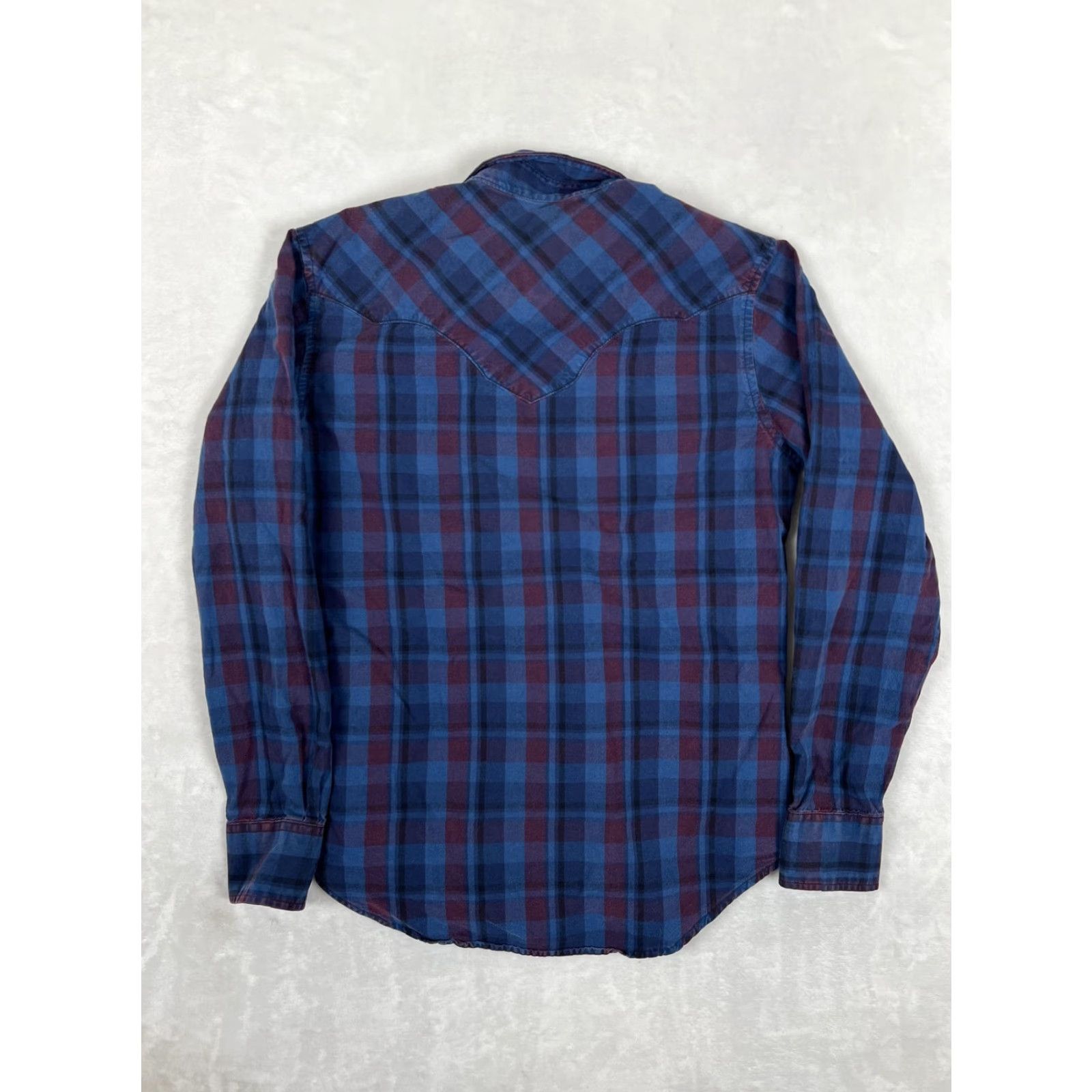 Wrangler Wrangler Retro Premium Shirt Mens Medium Blue Plaid Long Sleeve Western Snap Shirt Size US M / EU 48-50 / 2 - 6 Thumbnail