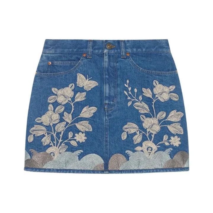Other Gucci Floral Embroidered Short Skirt-2507 Size 35" - 7 Thumbnail