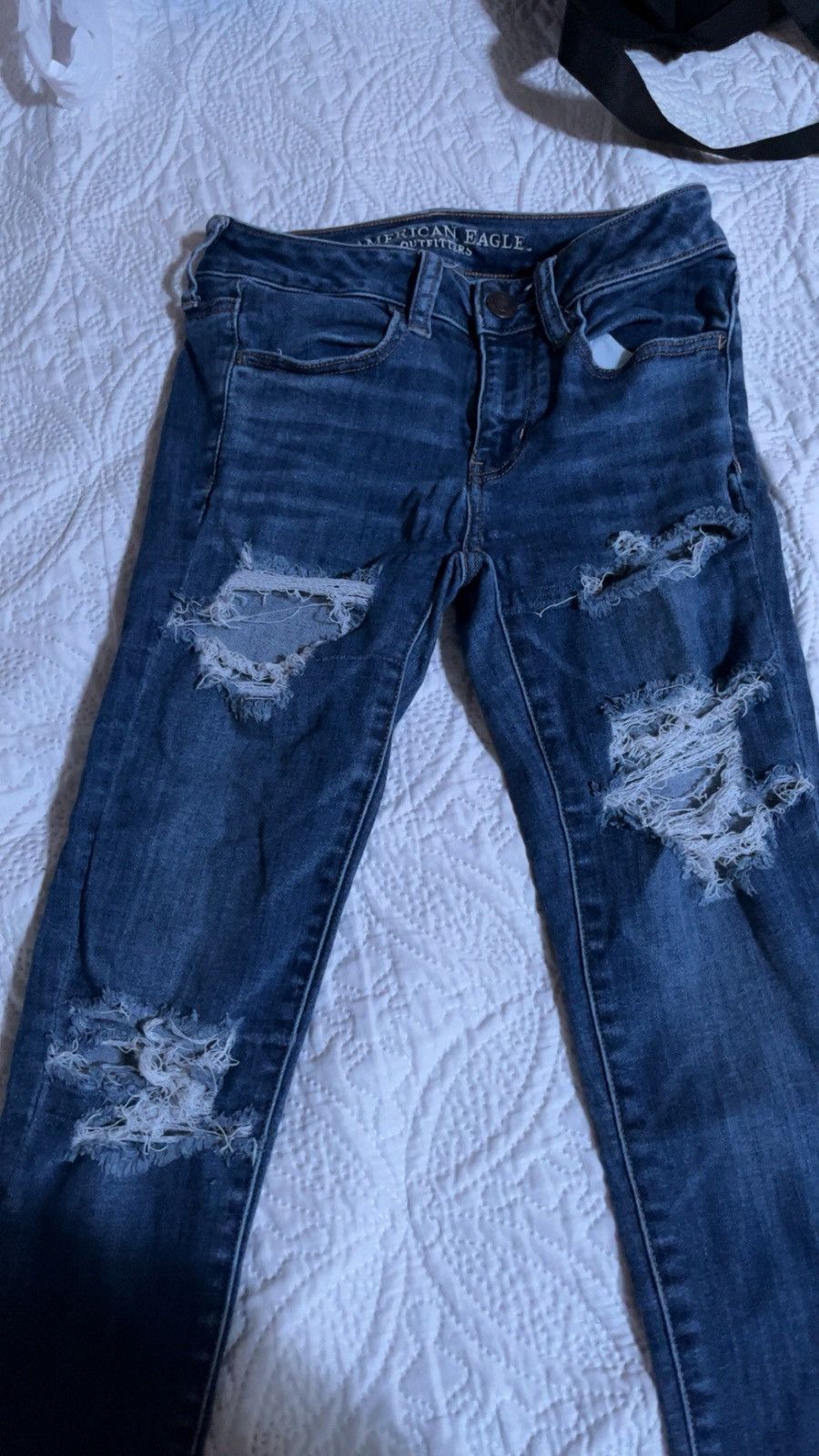 American Eagle Outfitters american eagle outfitters distressed skinny jeans Size 26" / US 2 / IT 38 - 1 Thumbnail