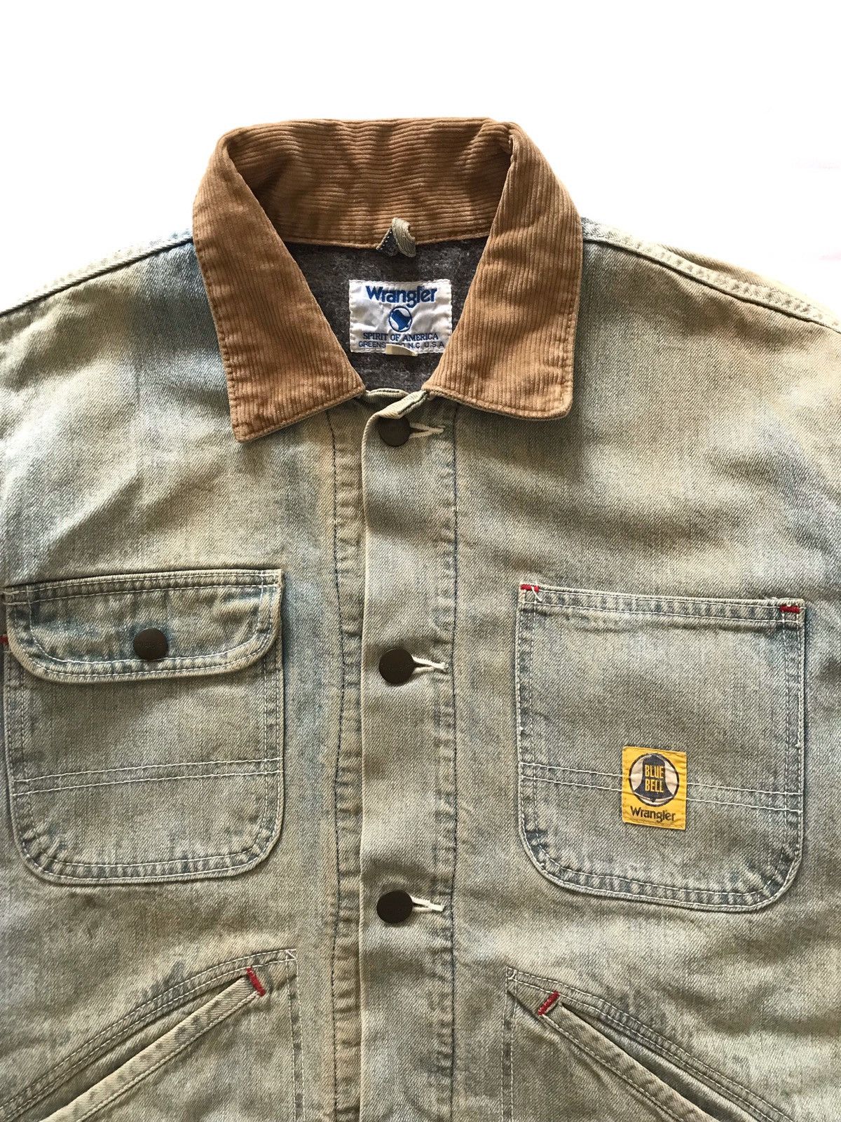 Vintage × Wrangler WRANGLER SPIRIT OF AMERICA TRUCKER JACKET DISTRESSED JEANS Size US M / EU 48-50 / 2 - 2 Thumbnail