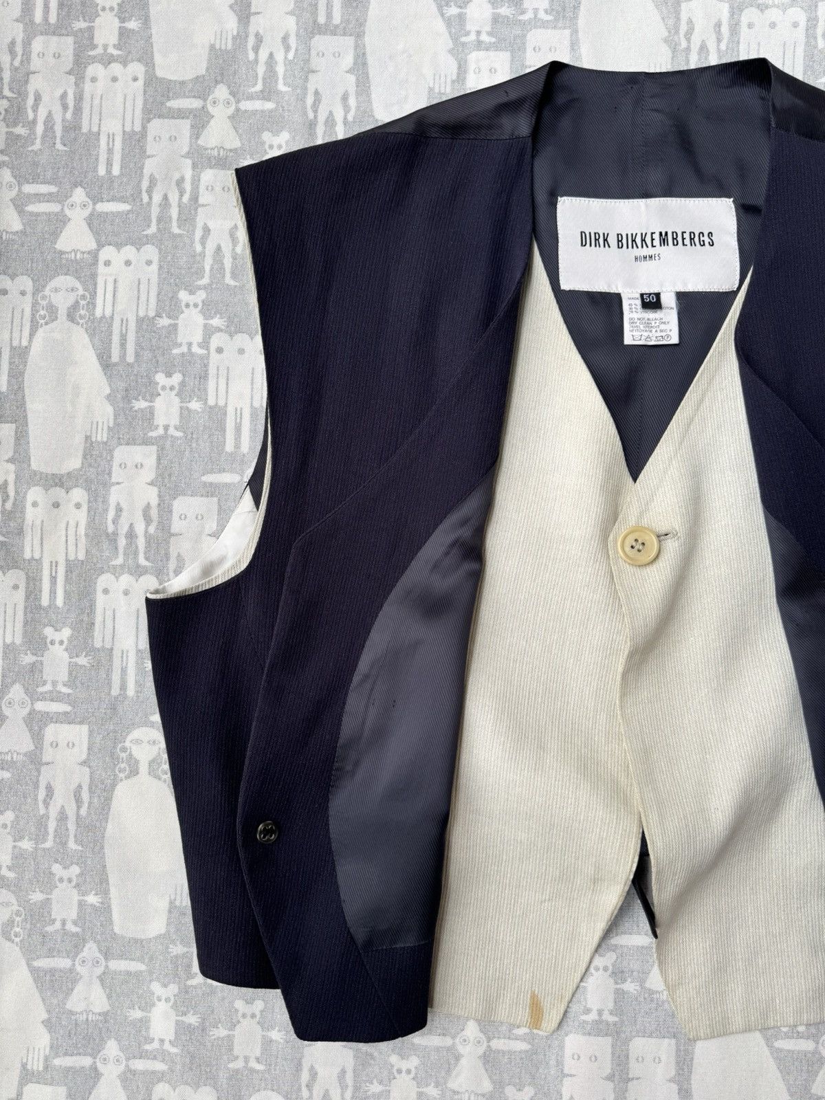 Dirk Bikkembergs Dirk Bikkembergs 1990's Layered Cropped Vest Size US M / EU 48-50 / 2 - 3 Thumbnail