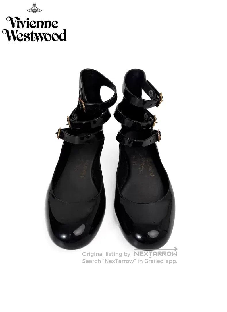 Vivienne Westwood Vivienne Westwood Black Triple Strap Roman Shoes Mary Jane Size US 4.5 / IT 34.5 - 1 Thumbnail