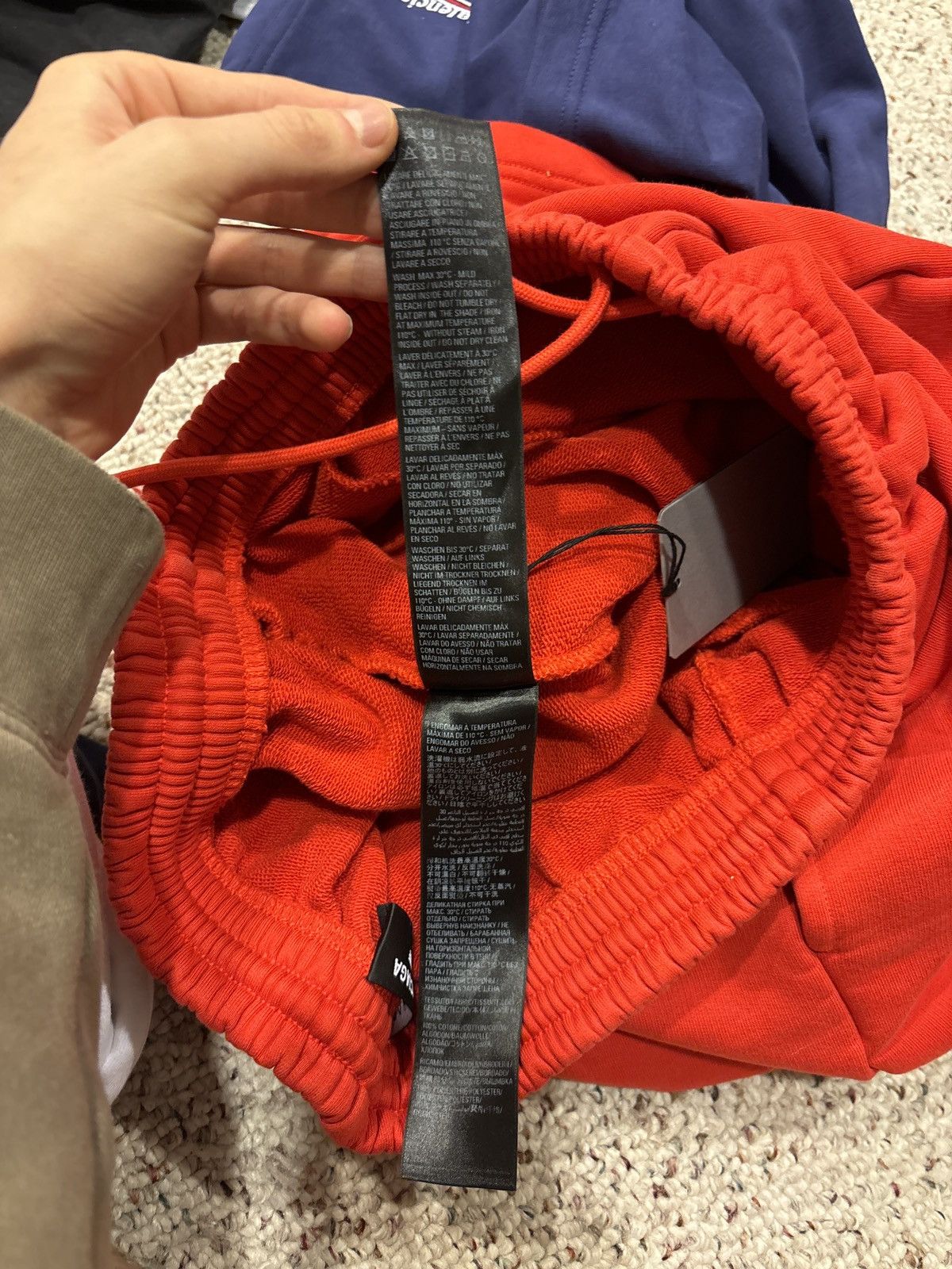 Balenciaga Balenciaga Red Cotton Logo Sweat Shorts Size US 36 / EU 52 - 3 Thumbnail