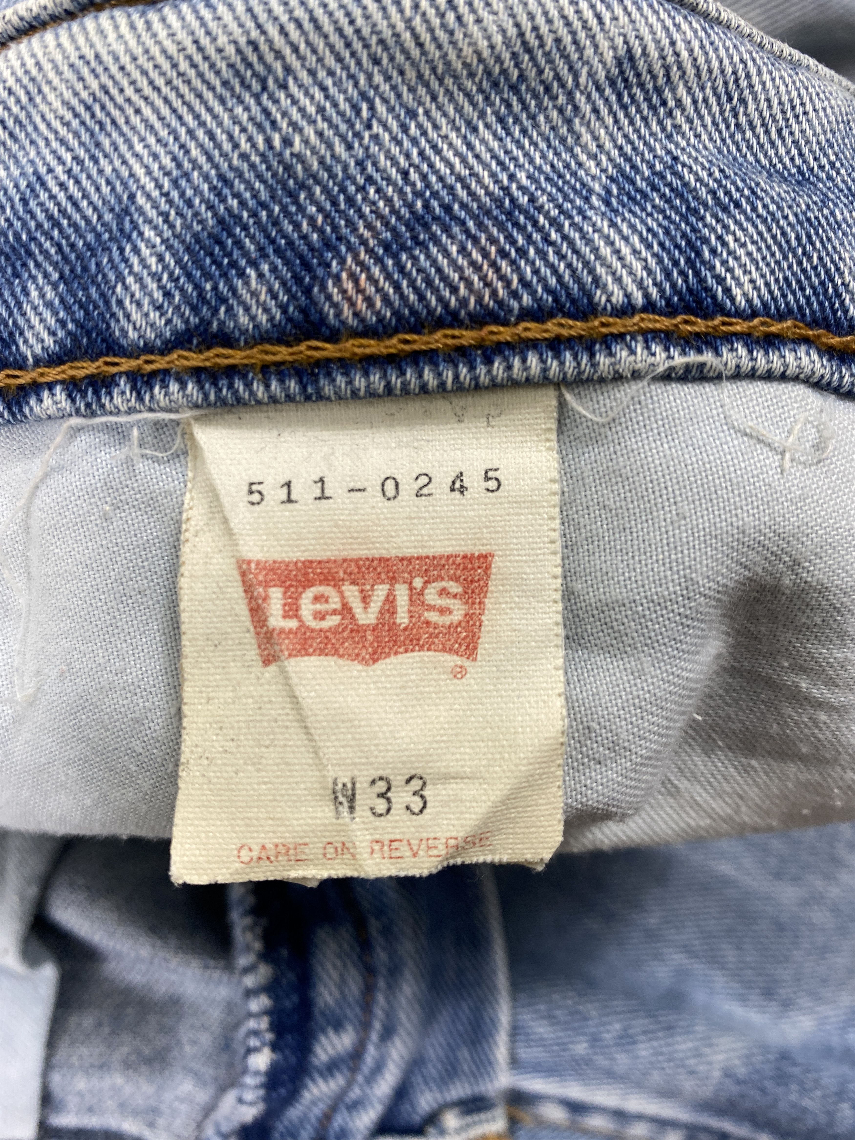 Levi's Distressed Blue Vintage Levi's 511 Jeans 31x25.5 - JN3686 Size US 31 - 9 Thumbnail