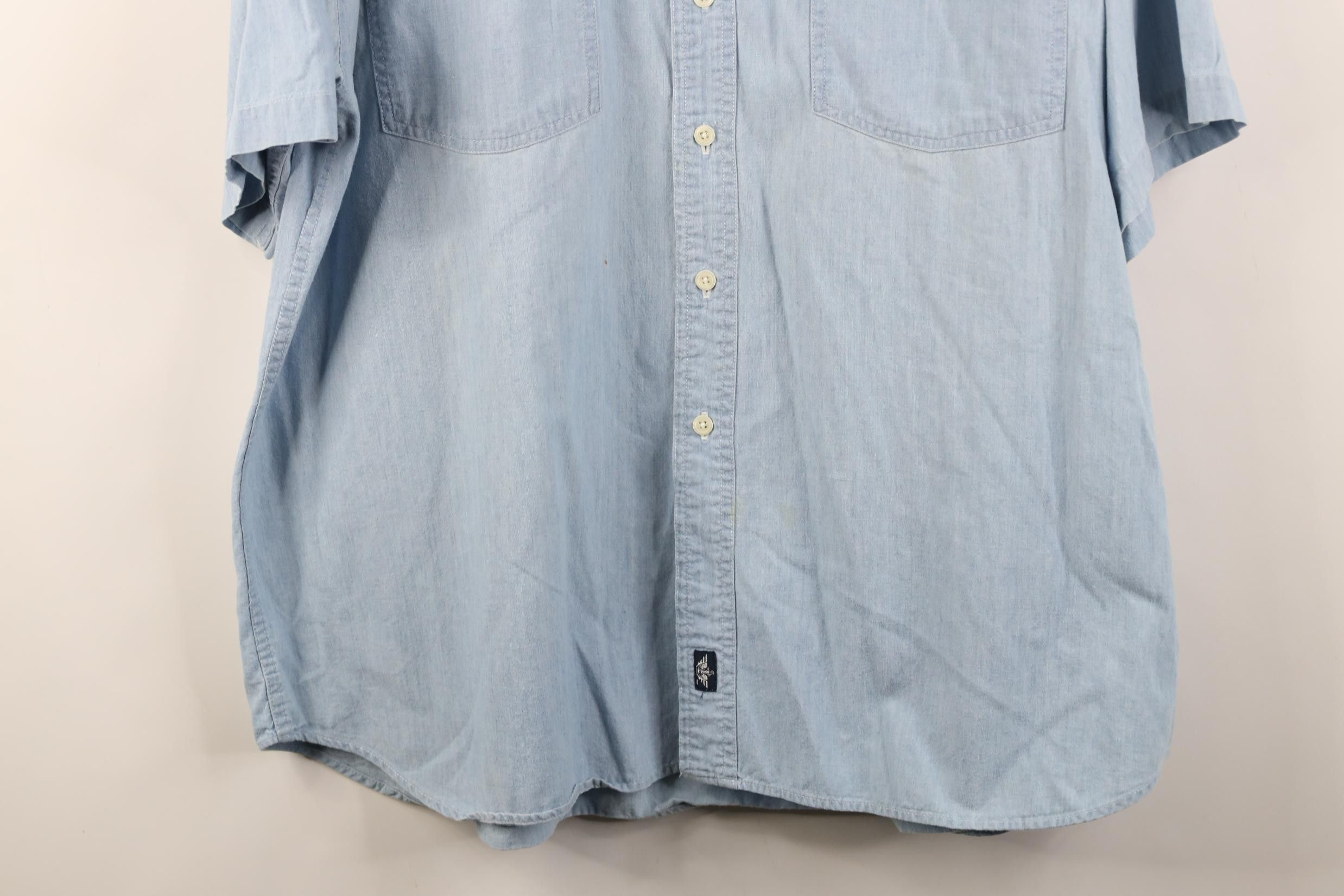 Vintage Vintage 90s Streetwear Short Sleeve Button Down Shirt Blue Size US XL / EU 56 / 4 - 3 Thumbnail
