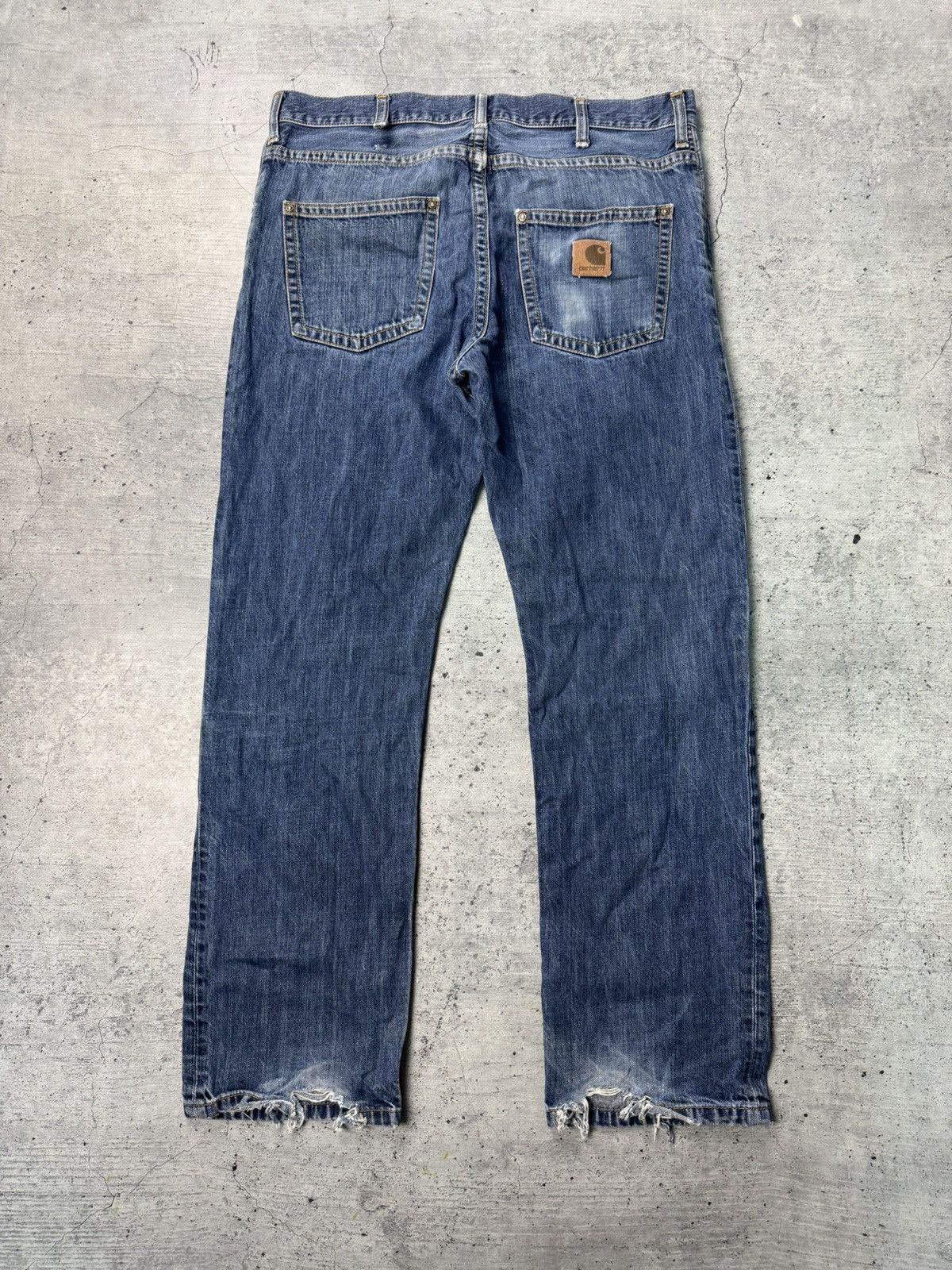 Carhartt Crazy Vintage 90s Carhartt Jeans Relaxed Fit Light Wash Work Size US 32 / EU 48 - 2 Thumbnail