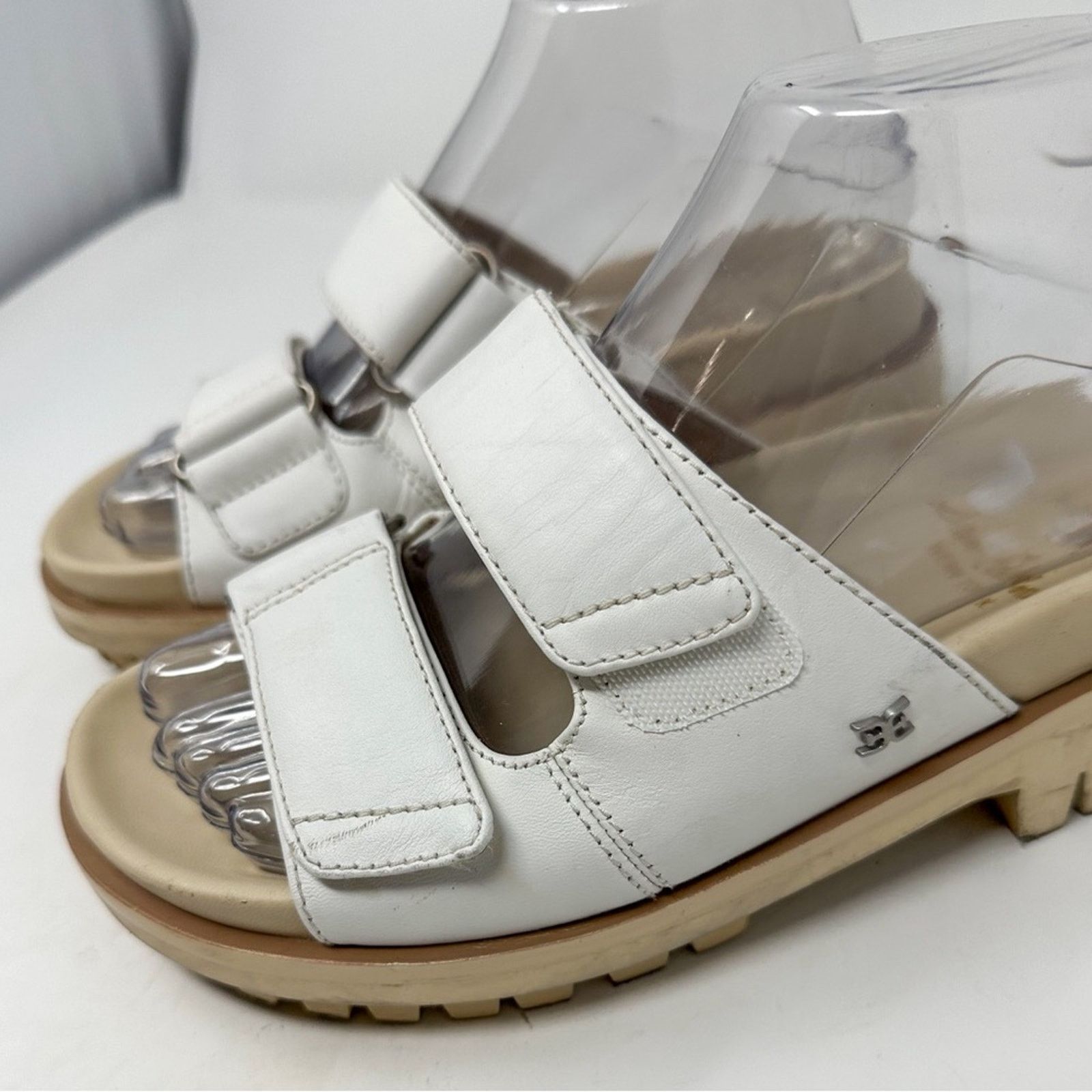 Sam Edelman Sam Edelman White Leather Sandals NEW Size 5 MSRP $140 Size US 5 / IT 35 - 5 Thumbnail