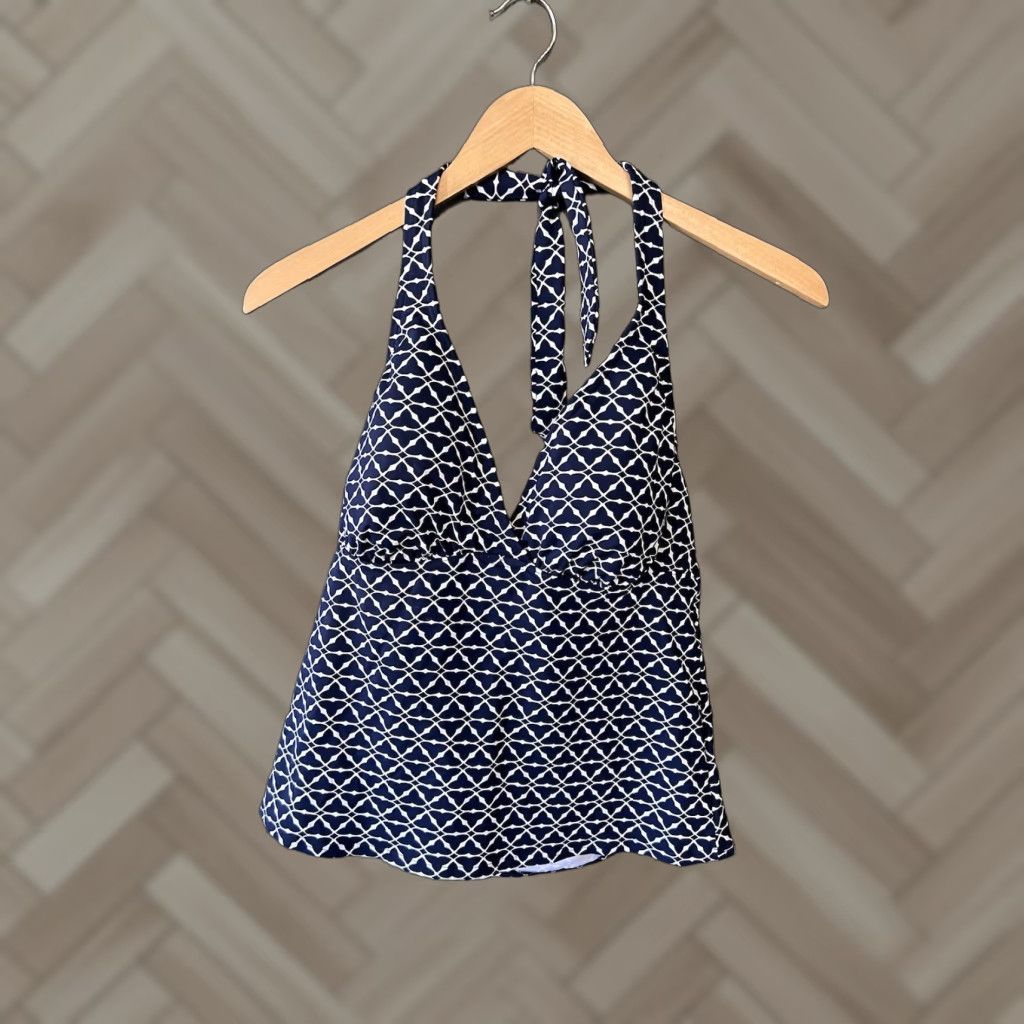 Lands' End Lands' End Womens Blue Nylon Swim Top Sleeveless Size 10 Size L / US 10 / IT 46 - 1 Thumbnail