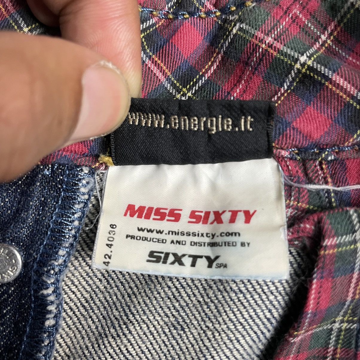 Hysteric Glamour VINTAGE MISS SIXTY LEATHER PILE WASHED DENIM PANTS Size 28" / US 6 / IT 42 - 8 Thumbnail