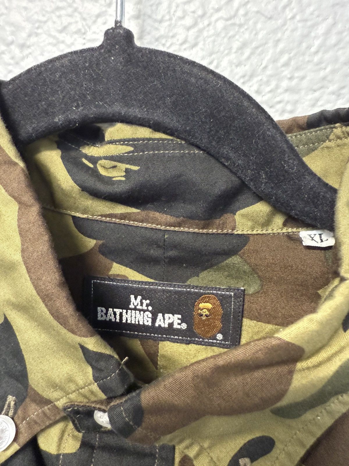 Bape Rare BAPE Mr. Bathing Ape Button Down Camo Shirt Size US XL / EU 56 / 4 - 4 Thumbnail