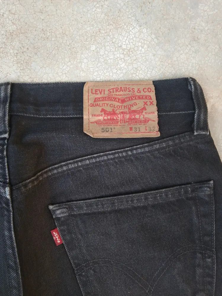 Levi's Vintage Levi's 501 Black 31x32 Size US 31 - 3 Thumbnail
