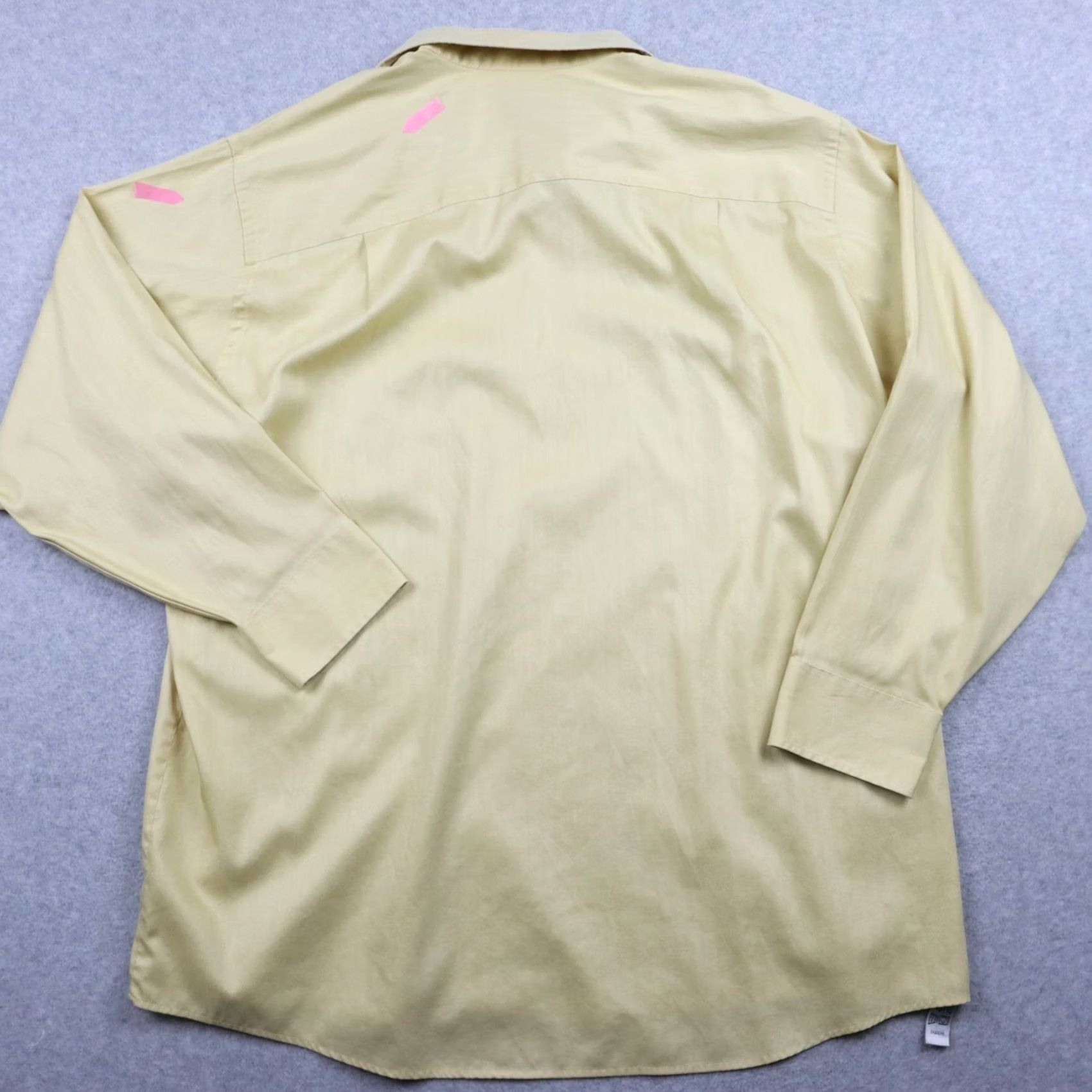 Geoffrey Beene Geoffrey Beene Shirt Mens XL 17.5 32/33 Wrinkle Free Button Yellow Long Sleeve Size US XL / EU 56 / 4 - 7 Thumbnail